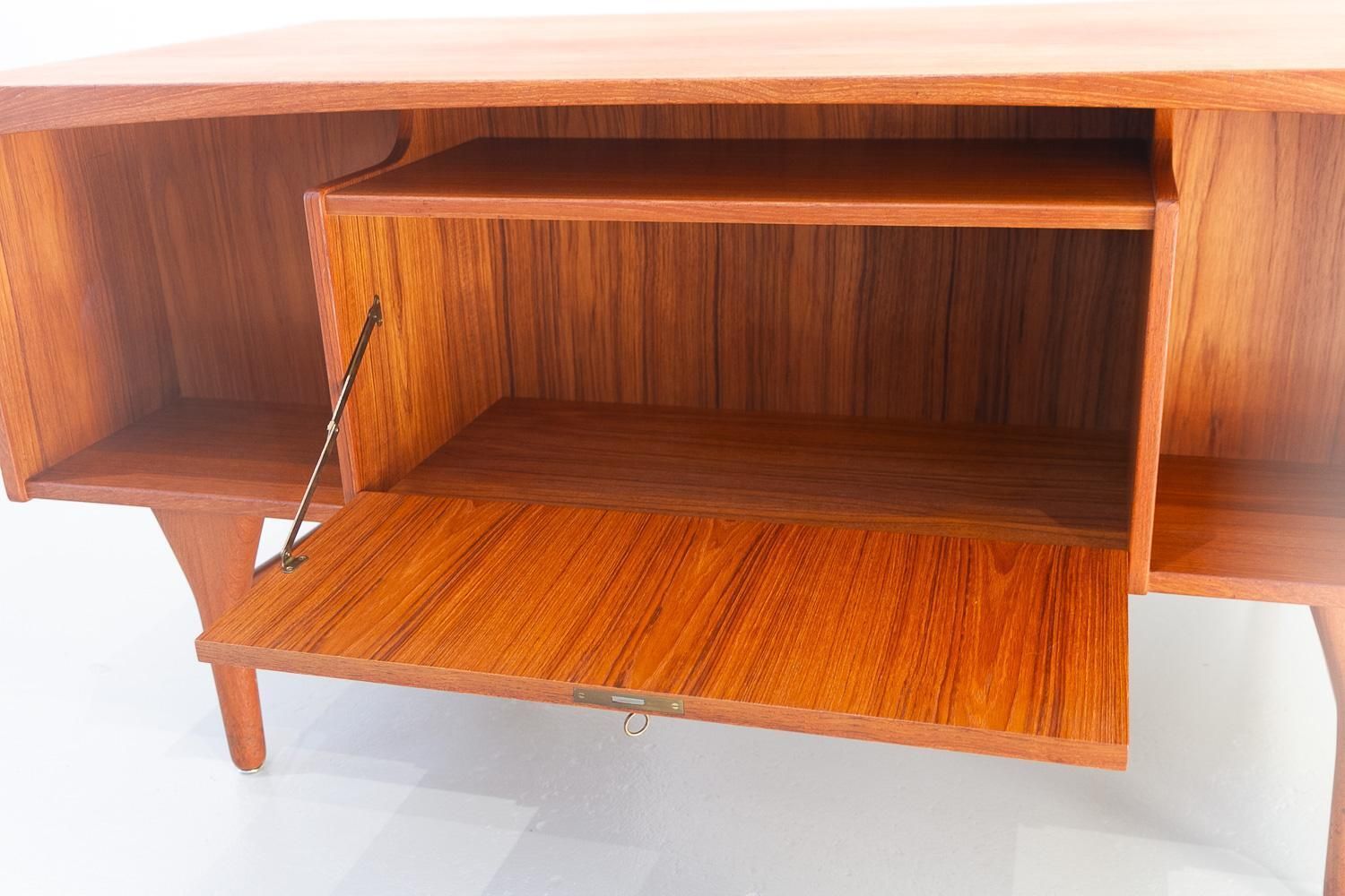 photo buy Danish Mid Century Modern Teak Desk By Valdemar Mortensen, 1960s.