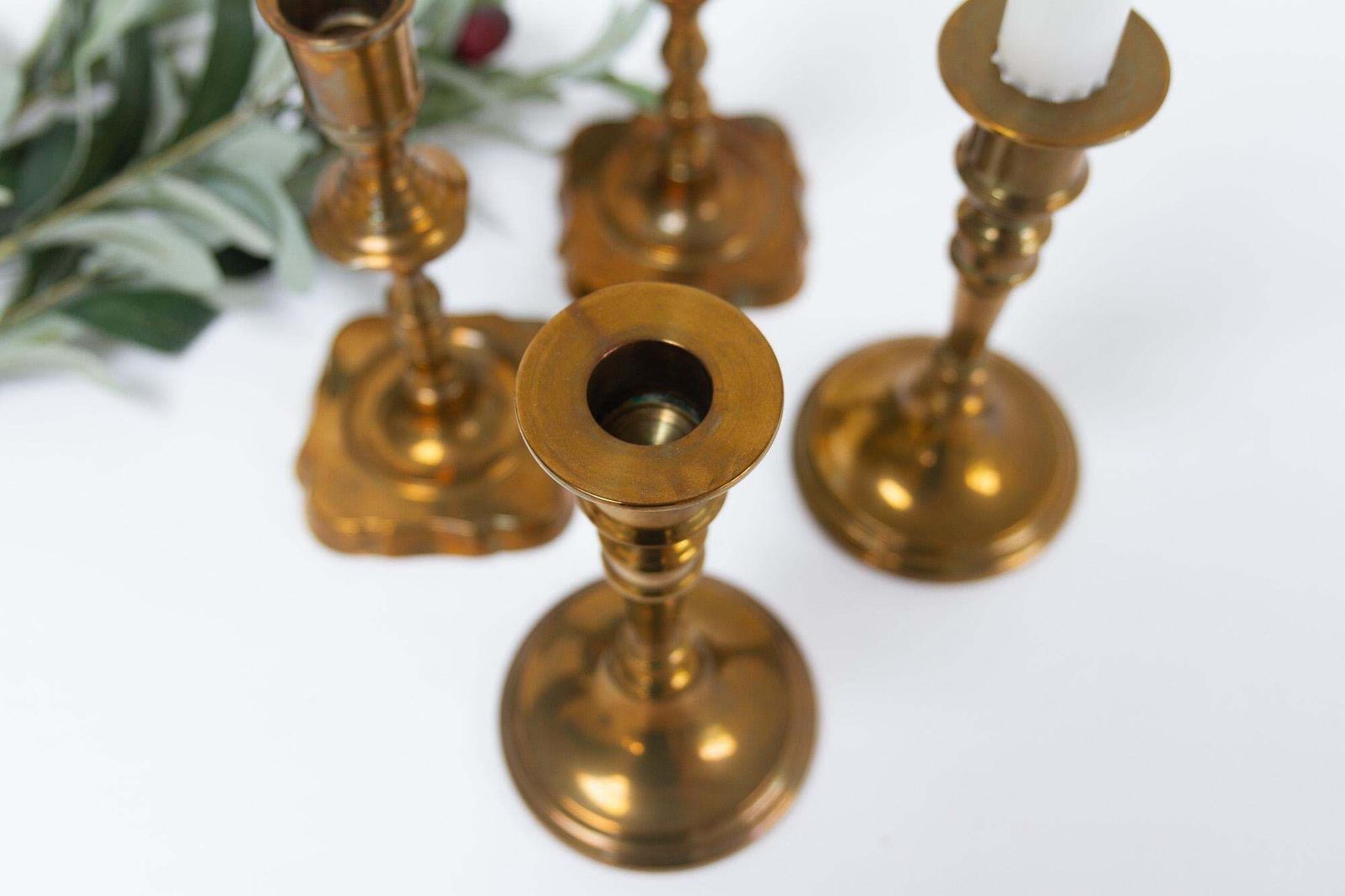 238.0 Vintage Danish Malm Candle Holders, 1950s. Set Of 4. photo