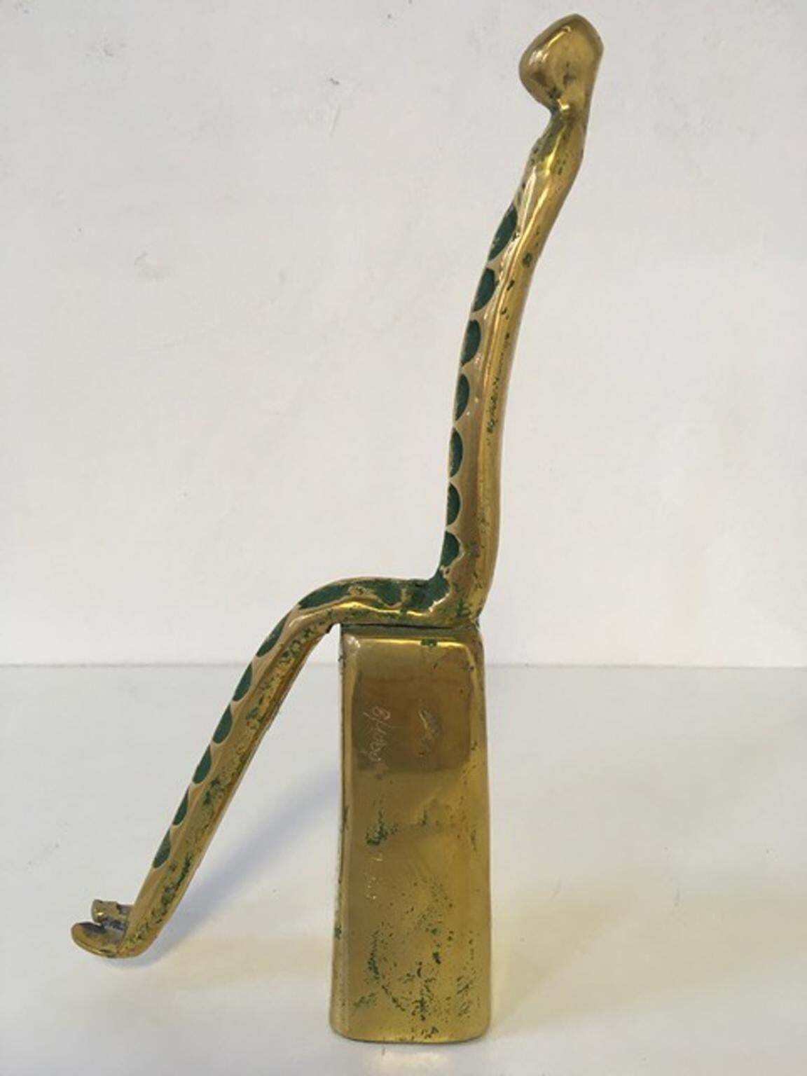 1985 Italy Post Modern Abstract Bronze Sculpture By Annie Lambert photo for sale