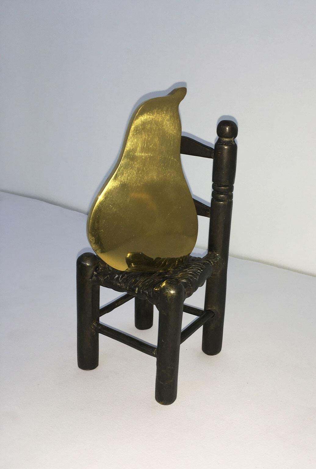 1989 Italy Bronze Abstract Sculpture Concetto Pozzati In Posa photo furniture