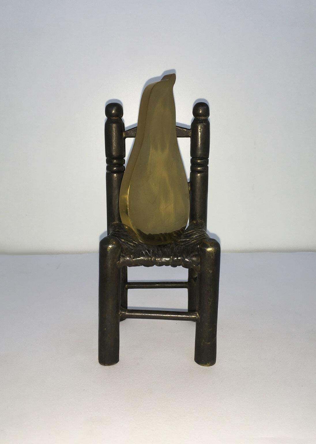 1989 Italy Bronze Abstract Sculpture Concetto Pozzati In Posa photo Art