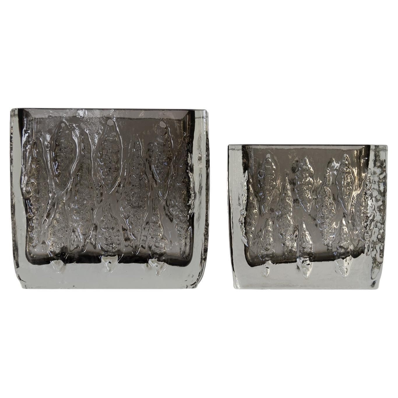 Sommerso Glass Vases By Kurt Wokan For Ingrid Glashütte, 1970s.