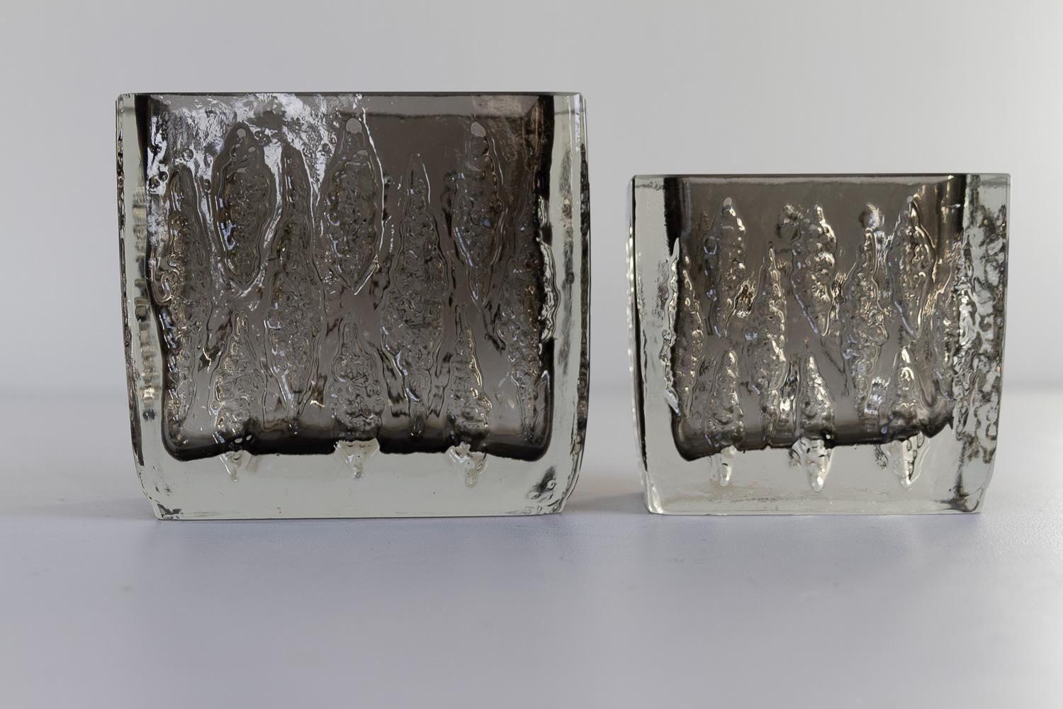 Sommerso Glass Vases By Kurt Wokan For Ingrid Glashütte, 1970s. photo Home Decor
