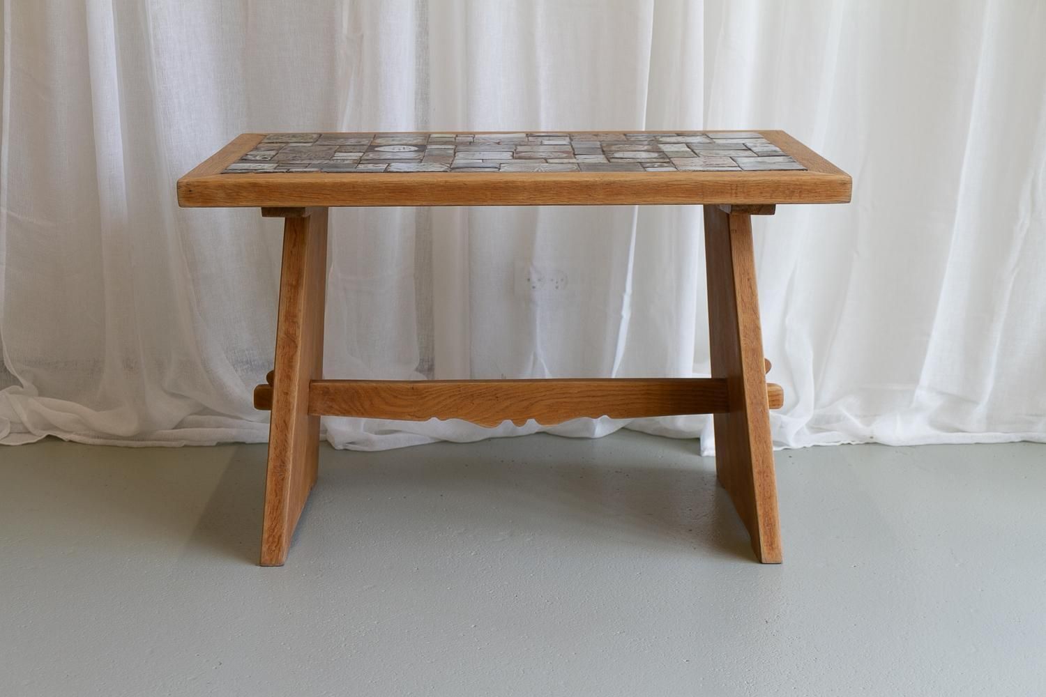 Vintage Danish Oak Coffee Table Attributed To Tue Poulsen, 1960s. photo furniture