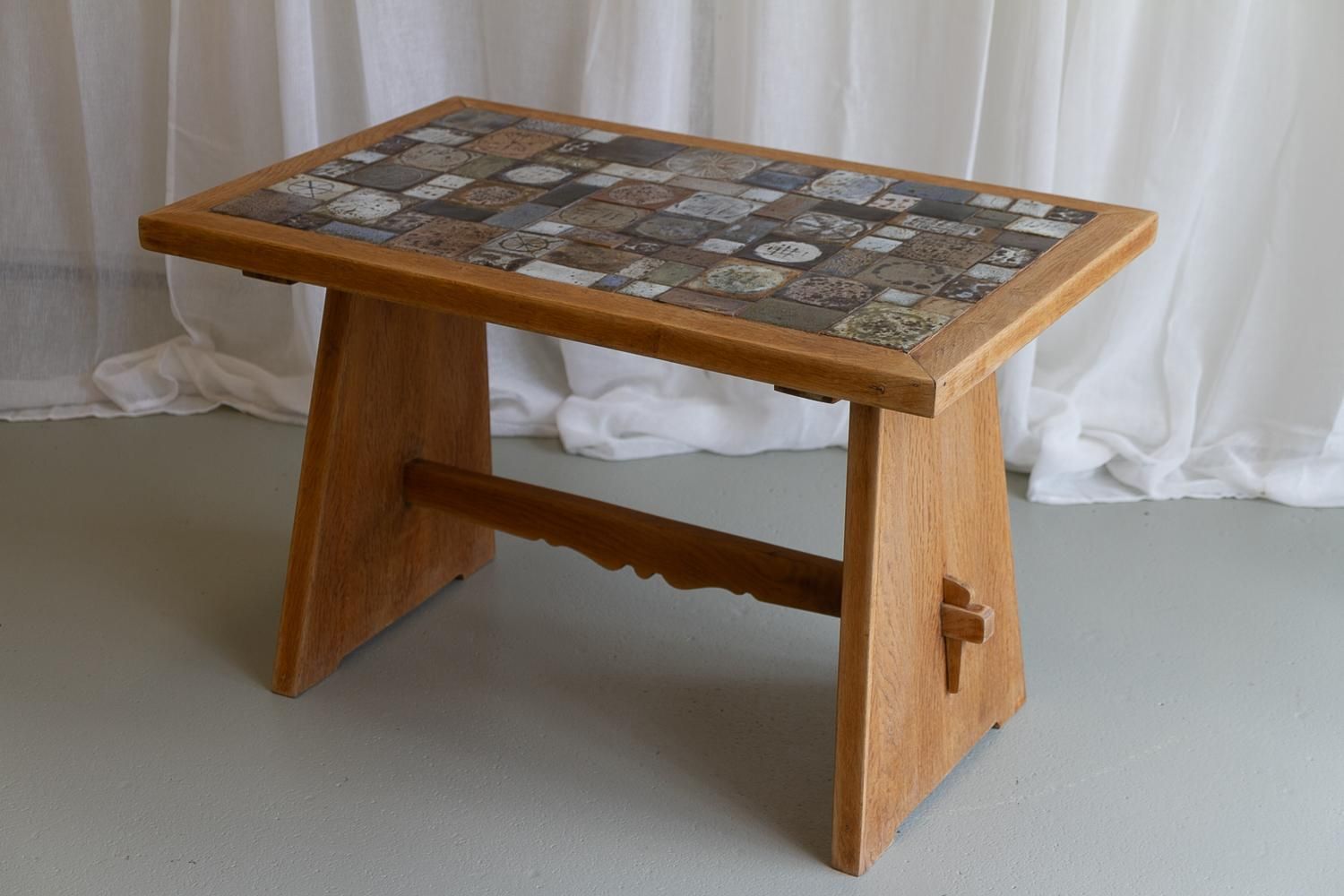 photo furniture Vintage Danish Oak Coffee Table Attributed To Tue Poulsen, 1960s.
