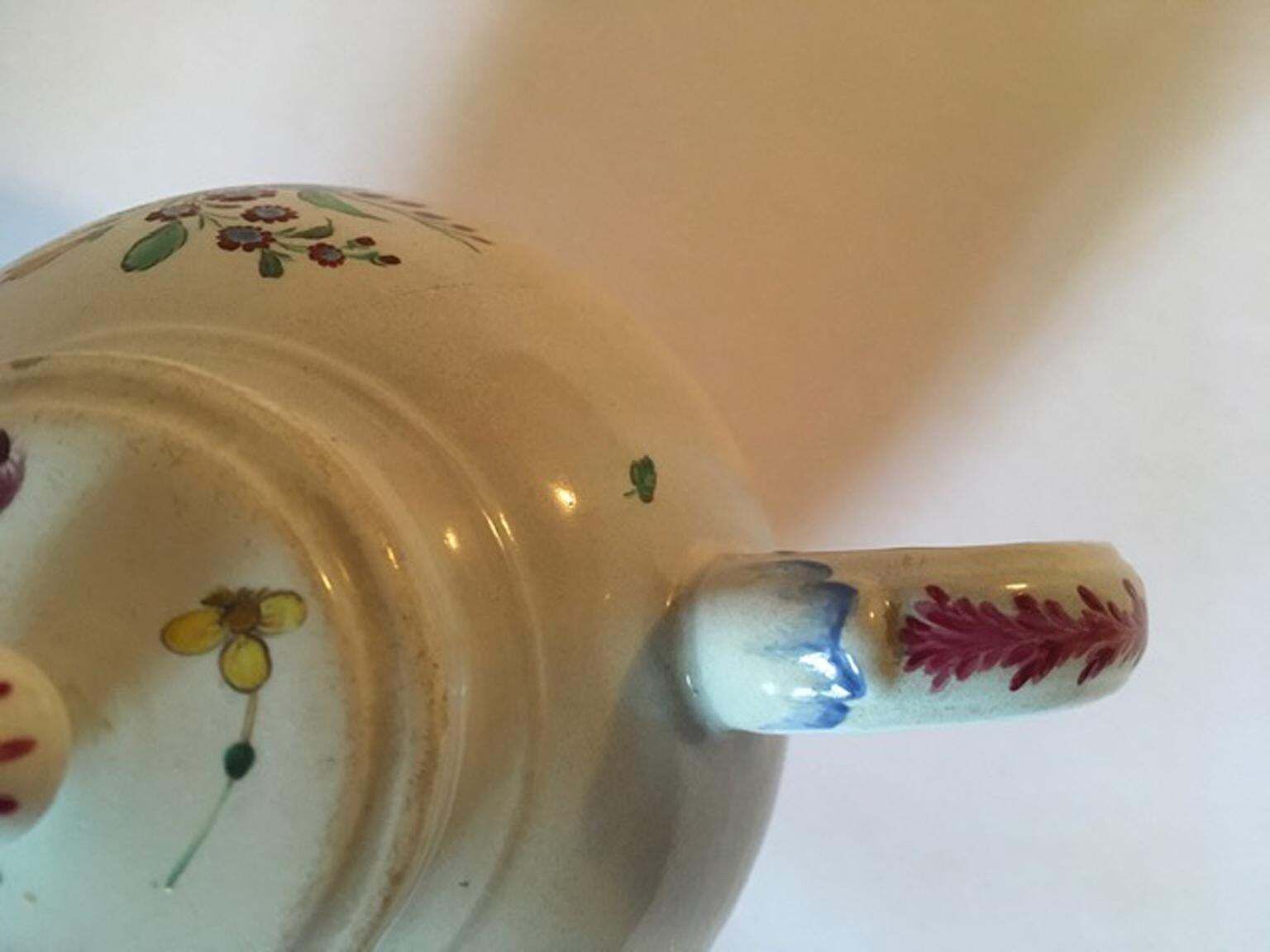 photo furniture Italy Late 18th Century Doccia Richard Ginori Porcelain Tea Pot Floral Drawings
