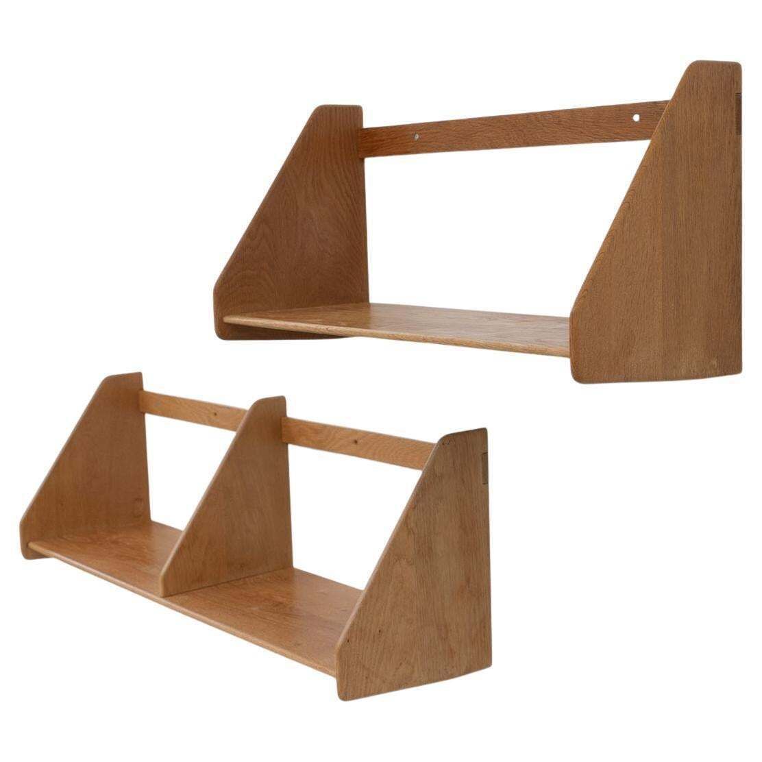 Danish Oak Shelves By Hans J. Wegner For Ry Møbler, 1950s. Set Of 2.
