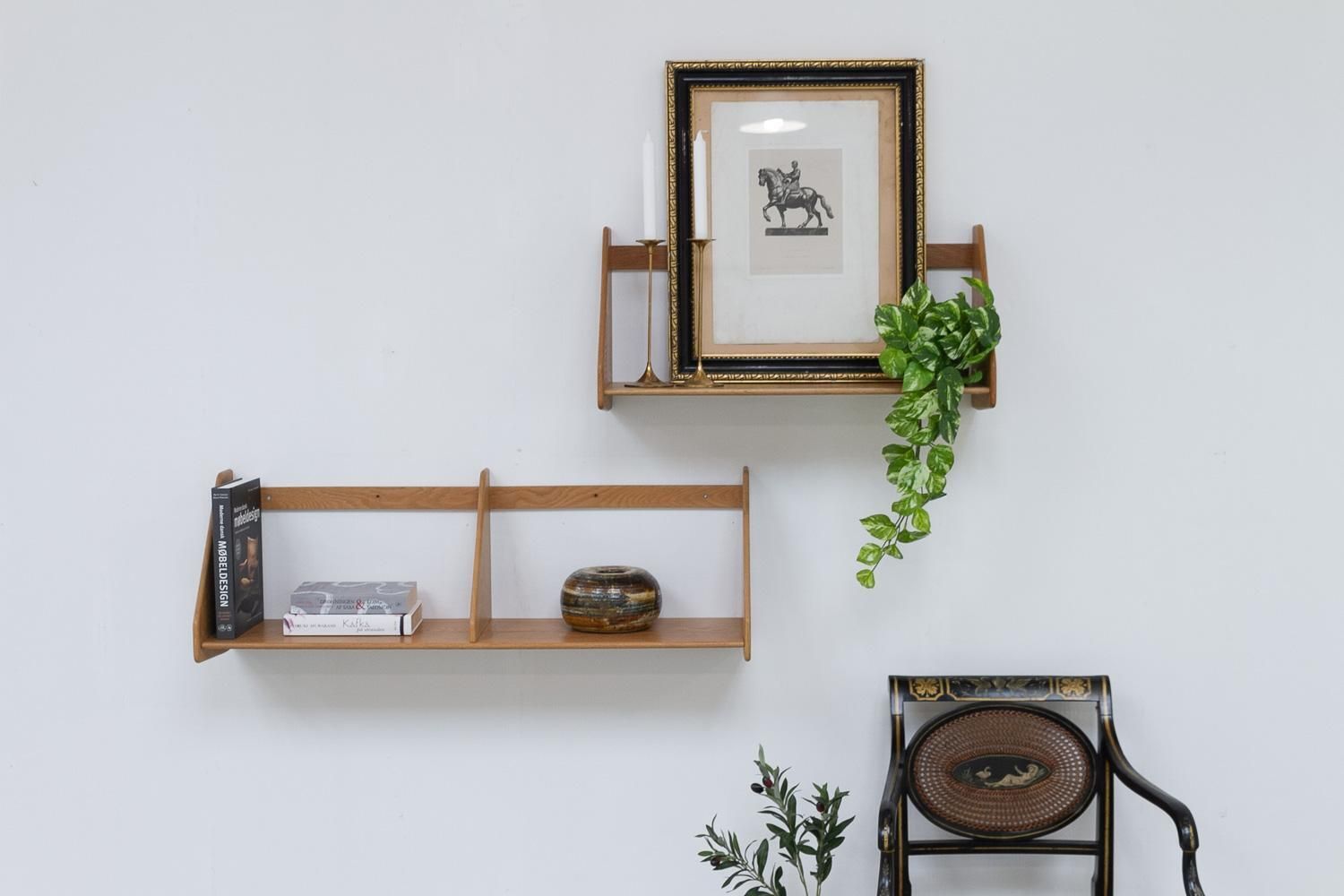 photo for sale Danish Oak Shelves By Hans J. Wegner For Ry Møbler, 1950s. Set Of 2.