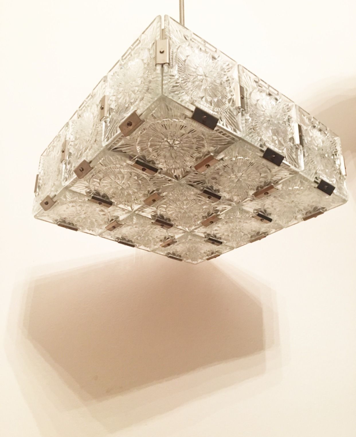 Chandelier   "Cube" Made In Czechoslovakia In Fabrique Kamenicky Senov In 1960s photo furniture