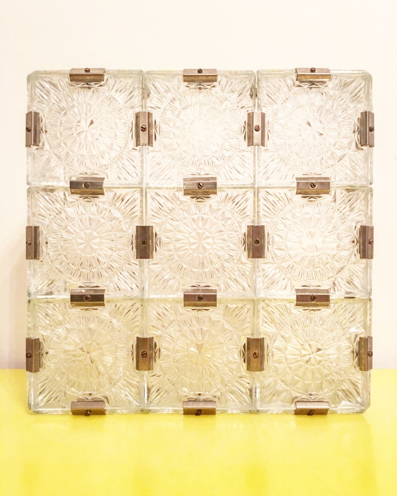 Chandelier   "Cube" Made In Czechoslovakia In Fabrique Kamenicky Senov In 1960s photo buy