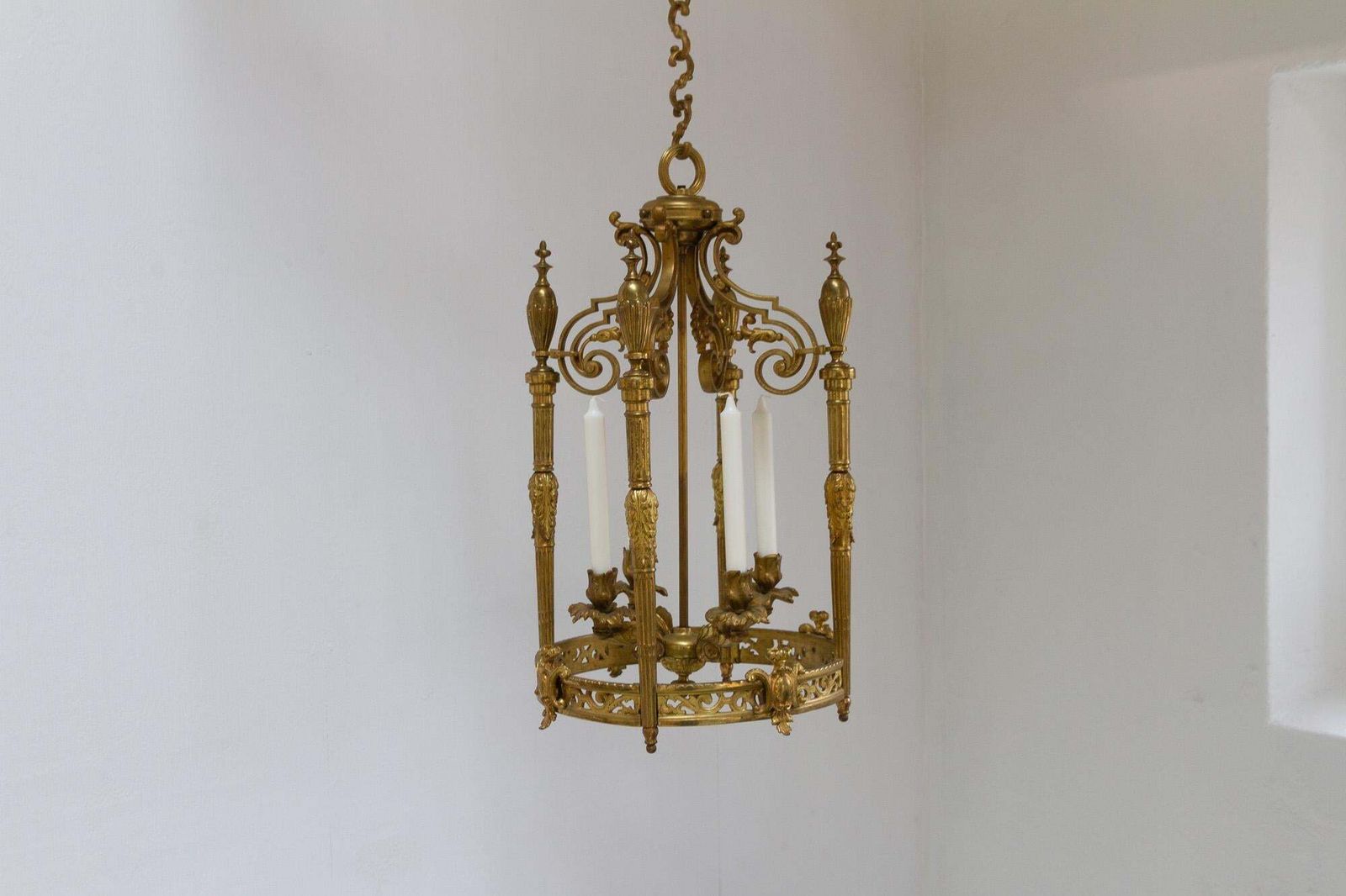 photo vinterior Antique French Napoleon III Gilded Bronze Chandelier, 1850s