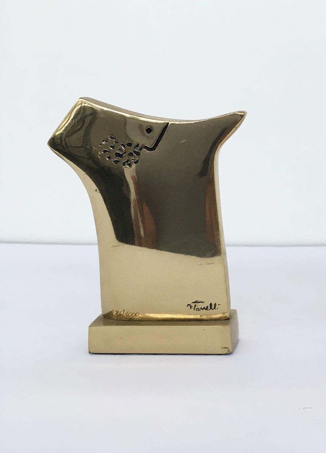 photo furniture 1980 Italy Post Modern Bronze Abstract Sculpture Ottorino Tonelli  Adamo
