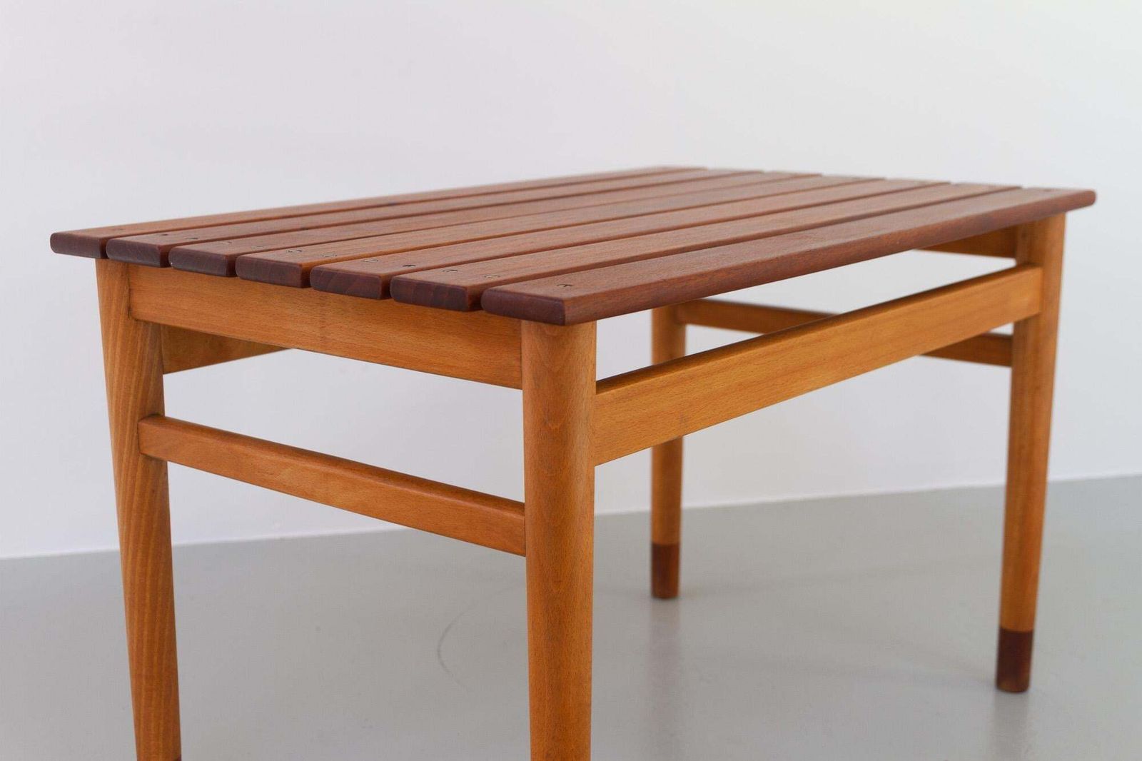 photo for sale Danish Modern Teak And Beech Bench, 1950s