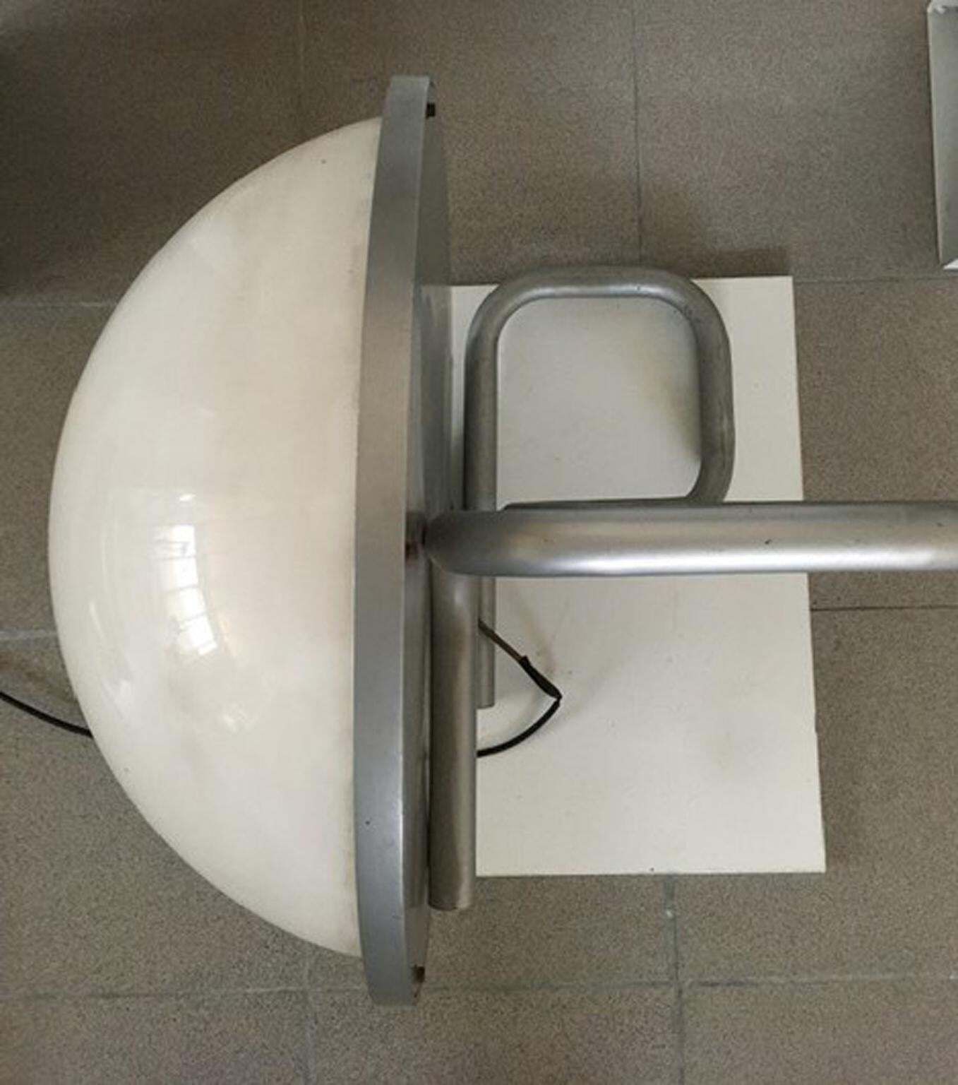 photo for sale Italy 1970 Scandinavian Modern Floor Lamp Grey Iron Plexiglass By Ingo Maurer
