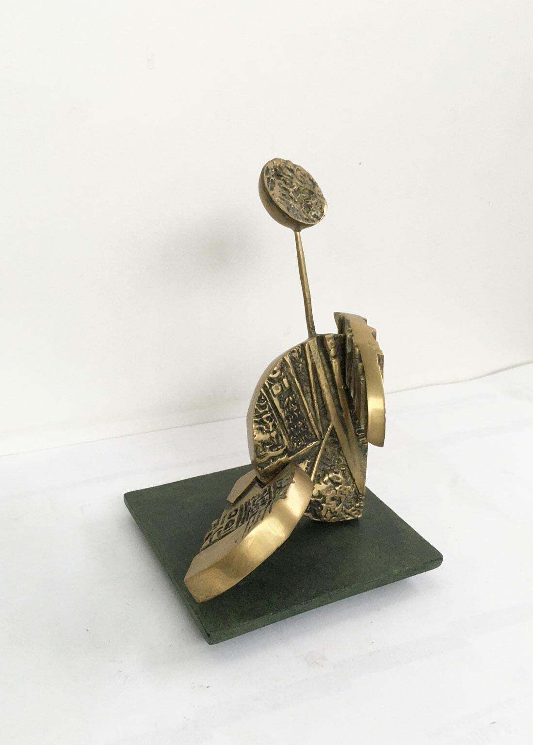 1980 Italy Abstract Bronze Sculpture Luciana Matalon Archeologia Del Pensiero photo for sale