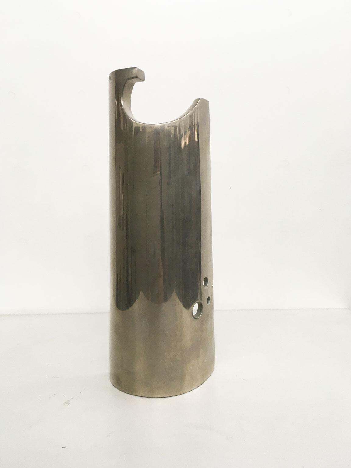 1980 Italy Bronze Nickel Plated Abstract Sculpture By Edmondo Cirillo Stele photo furniture