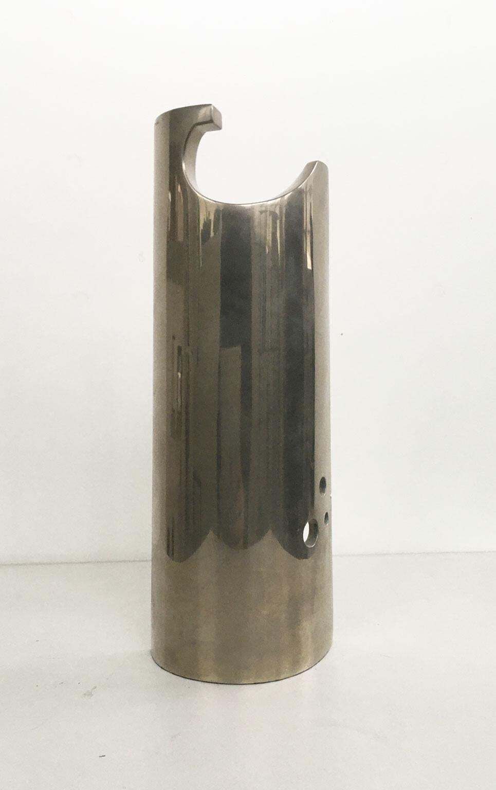 1980 Italy Bronze Nickel Plated Abstract Sculpture By Edmondo Cirillo Stele photo vinterior