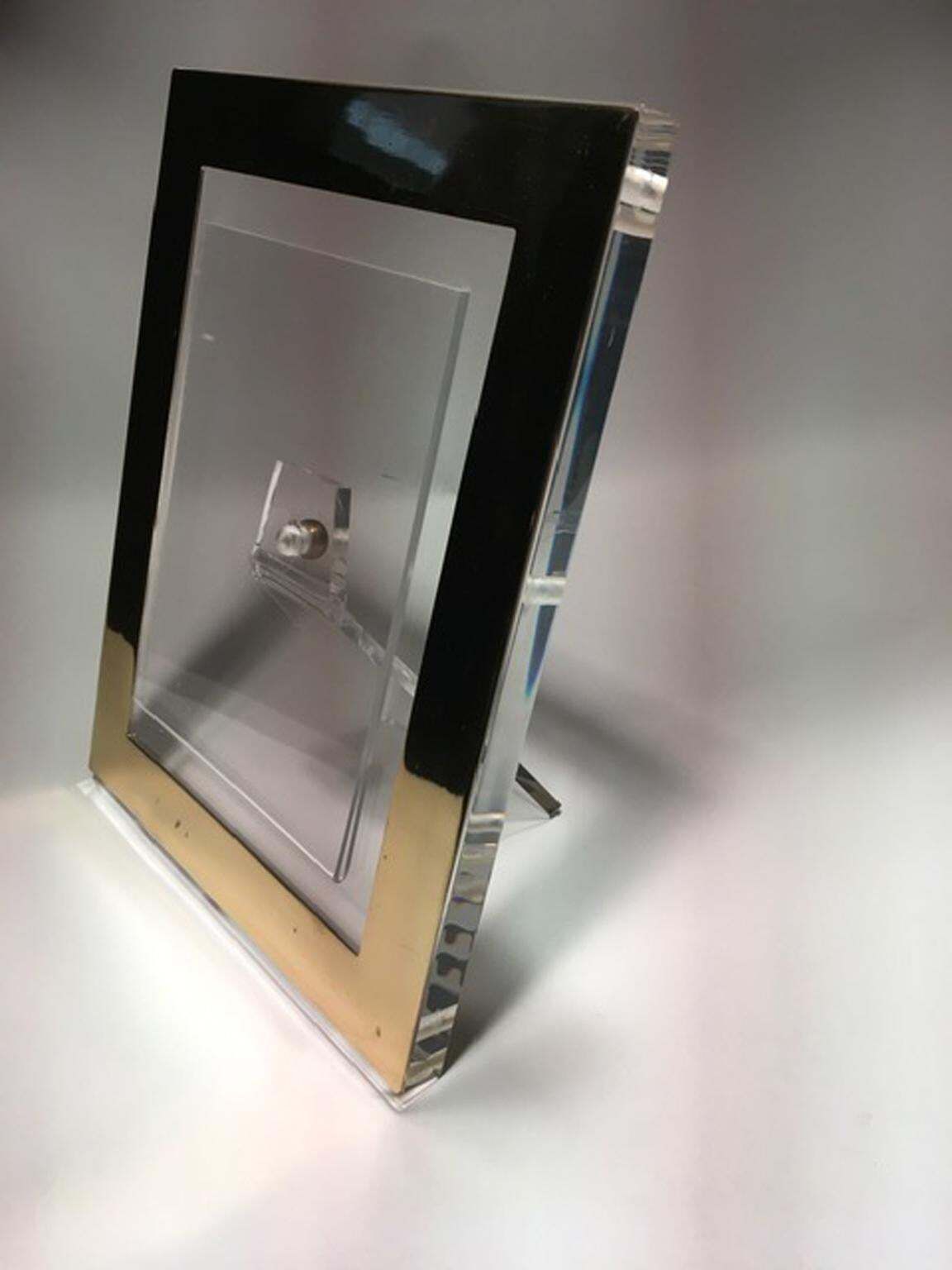 Italy Brass And Plexiglass Frame Midcentury Design Style, Contemporary Product photo vintage
