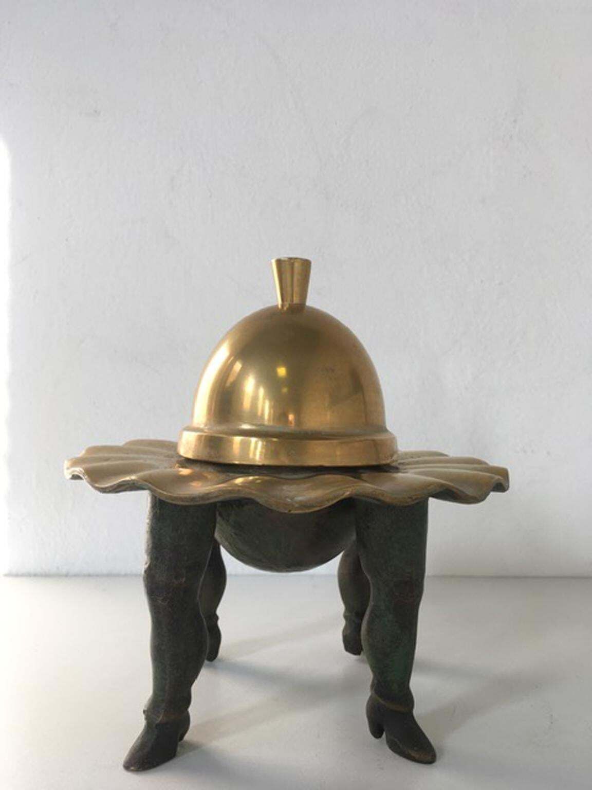 Italy 1980 Ugo La Pietra Abstract Bronze Sculpture Four Dance Steps photo vinterior