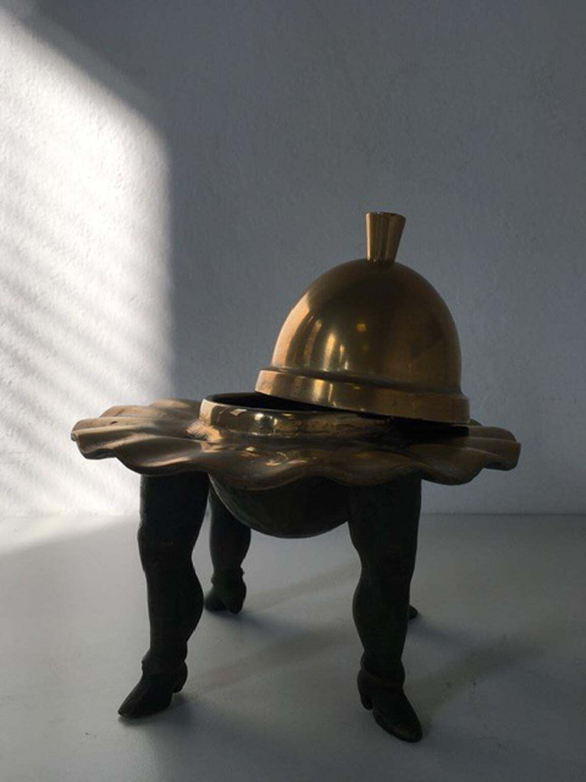 photo for sale Italy 1980 Ugo La Pietra Abstract Bronze Sculpture Four Dance Steps