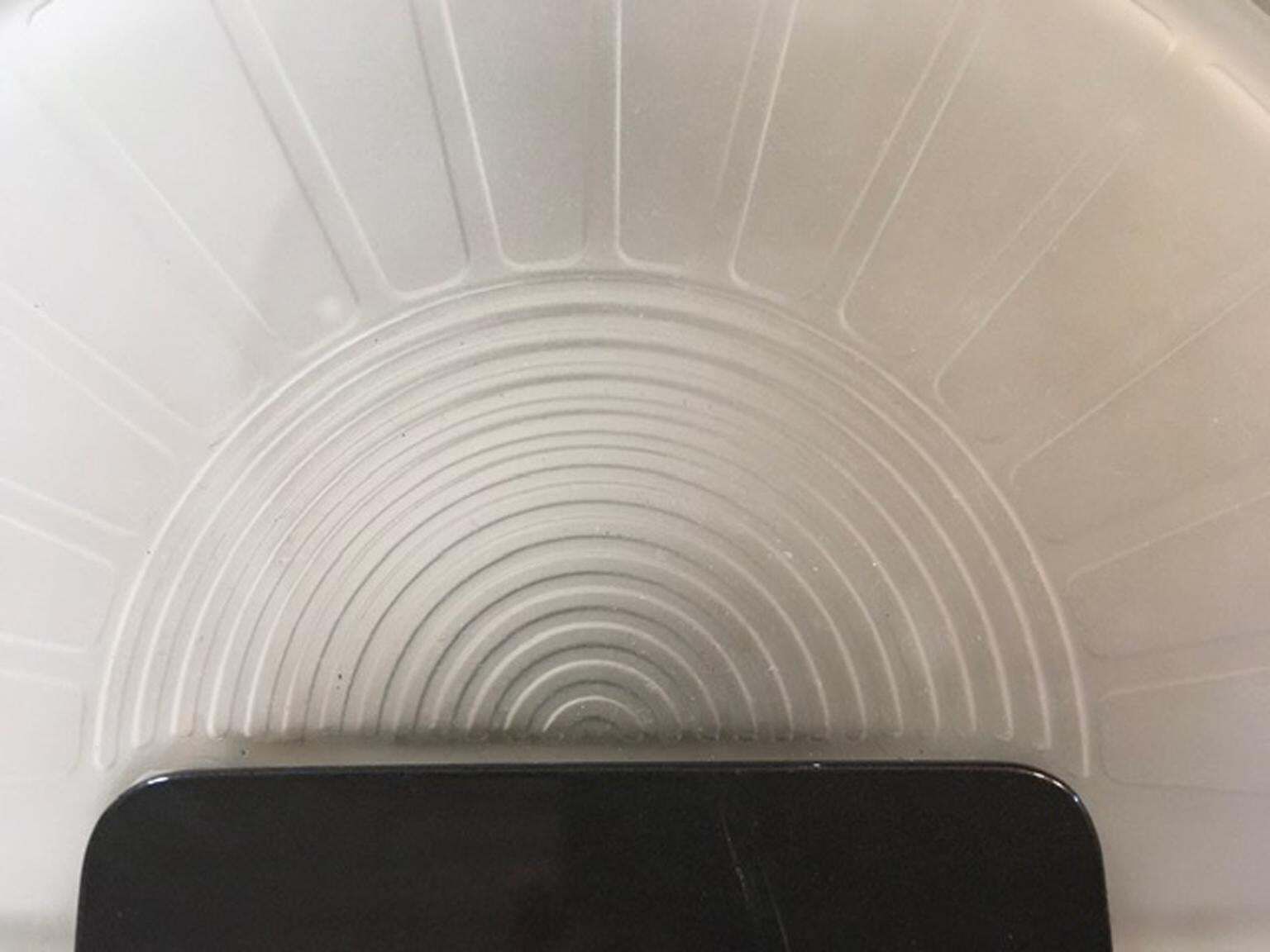 photo furniture 1980 Italy Post Modern Black Metal And Satin Glass Wall Light