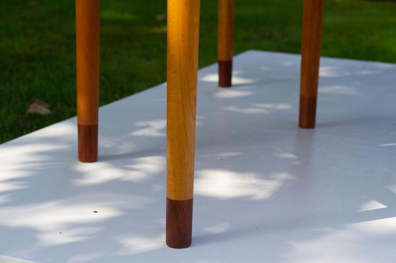 Vintage Danish Teak And Beech Side Tables 1950s, Set Of 2 photo buy