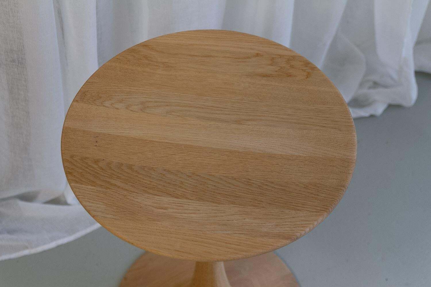 Danish Modern Oak Side Table "Trisse" By Nanna Ditzel, 2010s. photo for sale