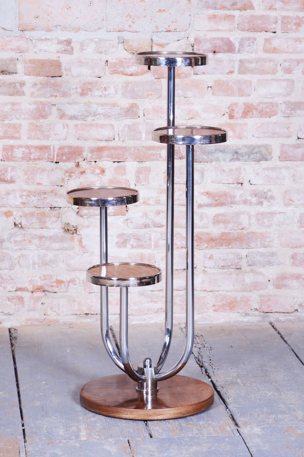 Restored Bauhaus Flower Stand, By J. Halabala For Up Závody, Czech, 1930s photo Home Decor