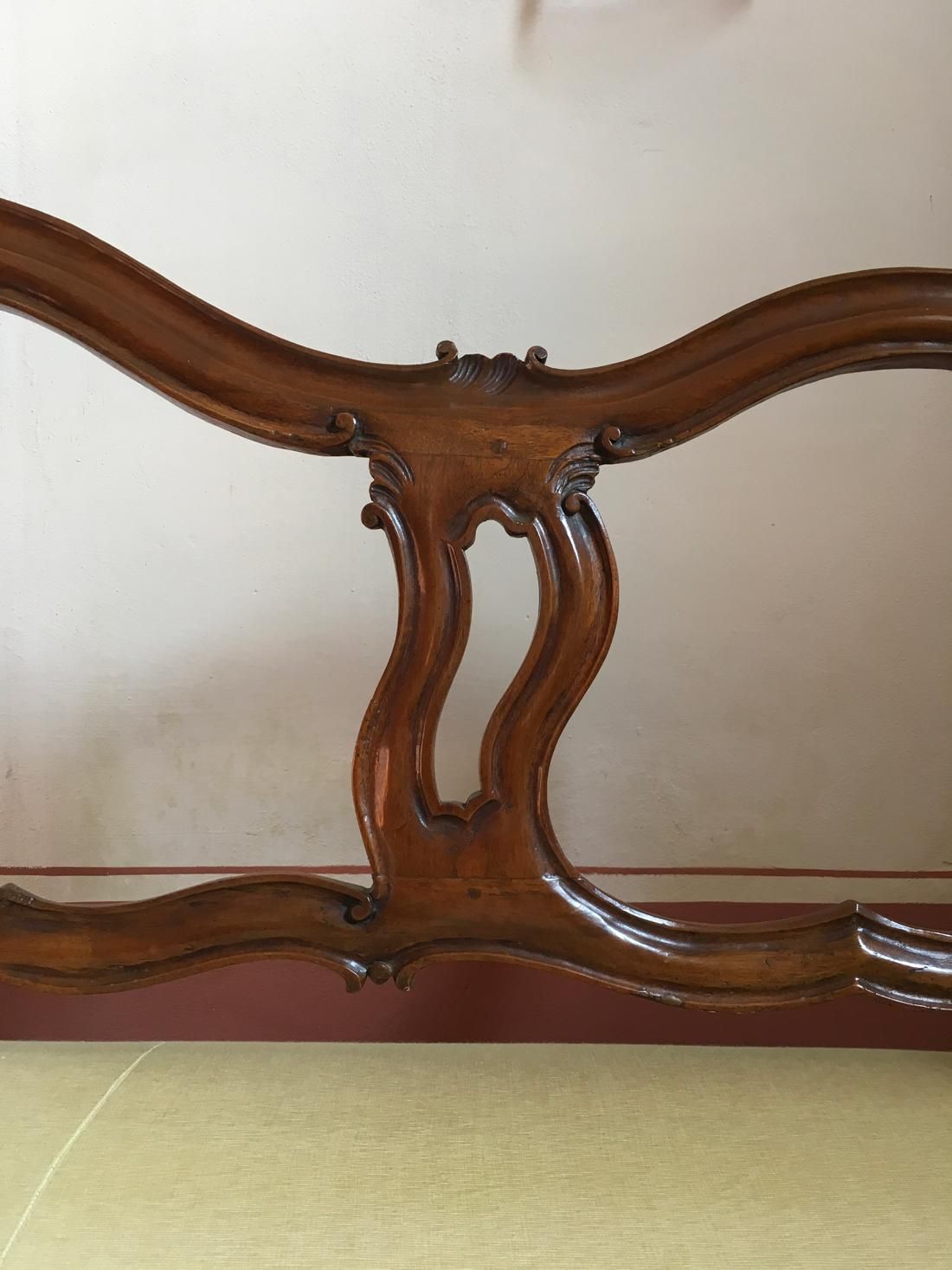 Italy Venezia Mid 18th Century Baroque Wooden Sofa photo vintage