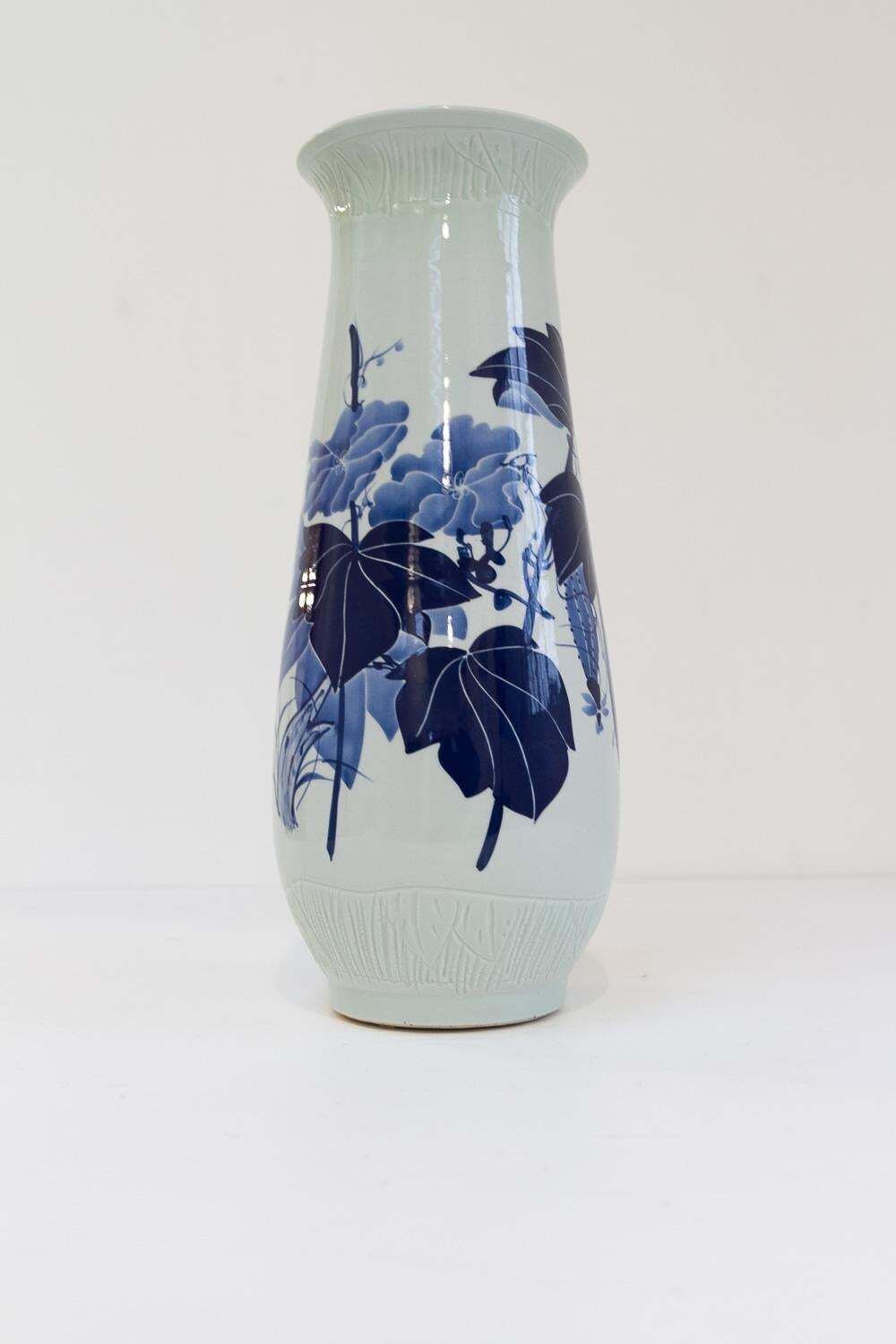 Chinese Blue And White Porcelain Vase, 1970s. photo for sale