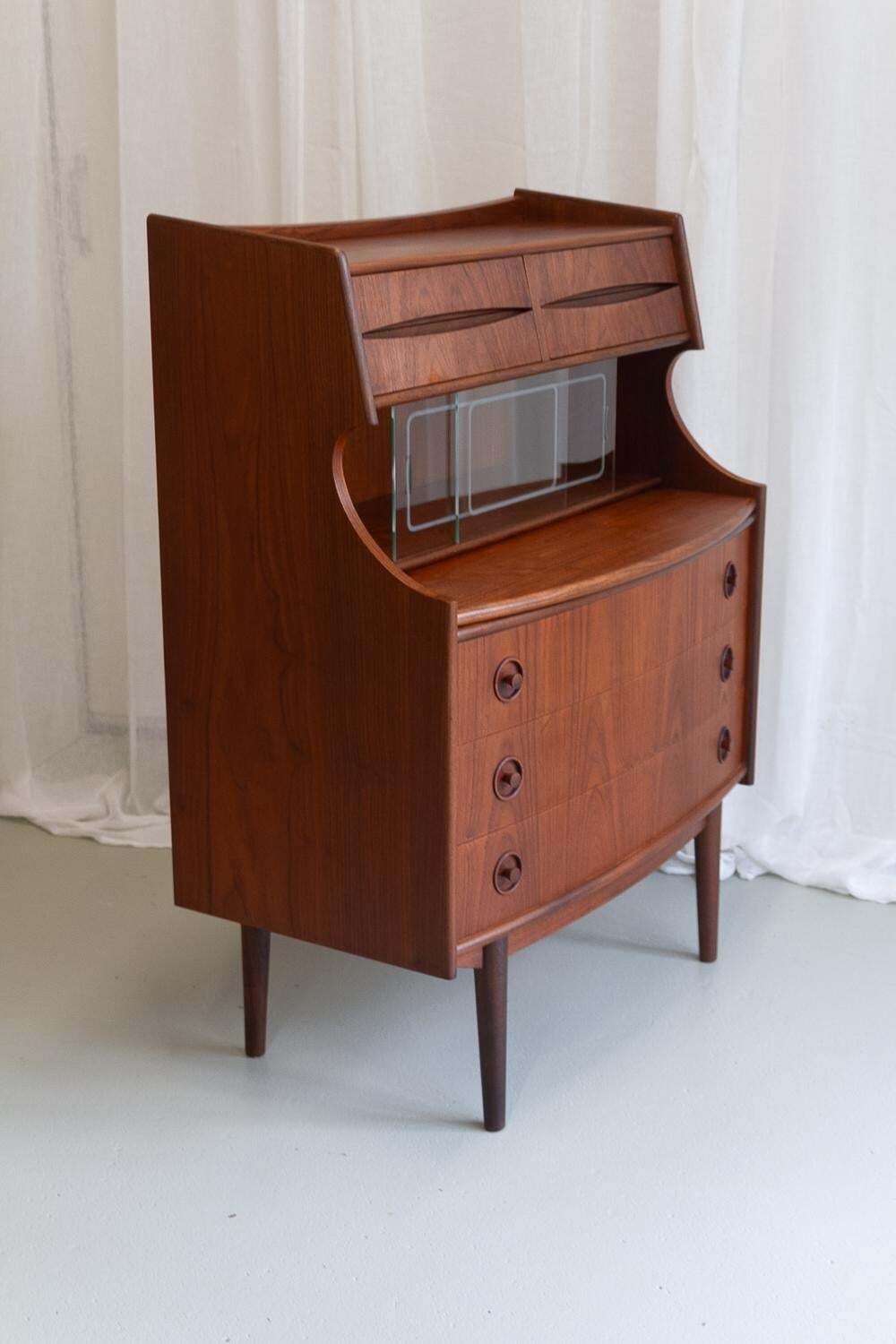999.0 Scandinavian Modern Teak Secretary By Gunnar Falsig 1960s photo