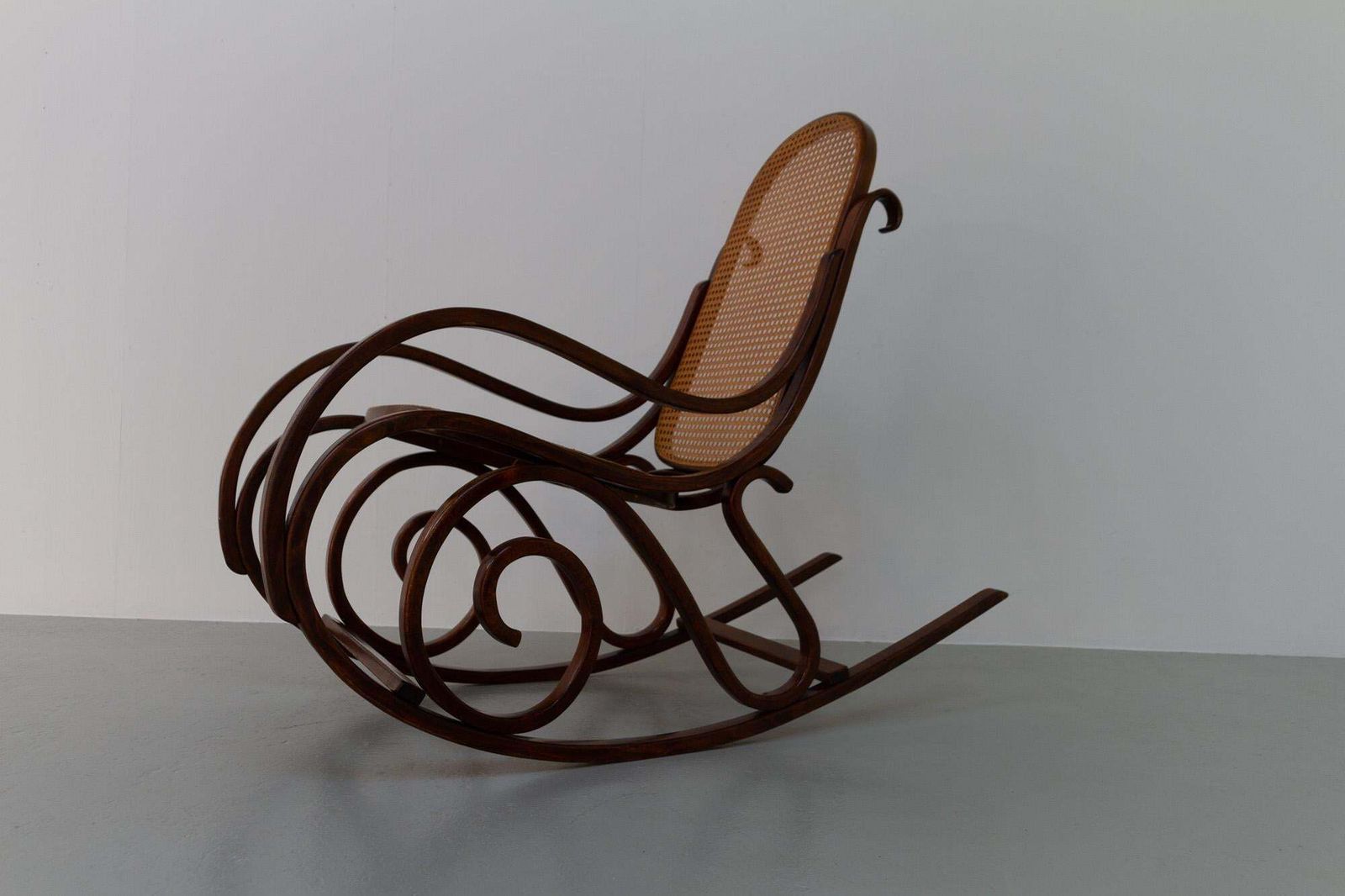 photo buy Vintage Brown Bentwood Rocking Chair, 1950s