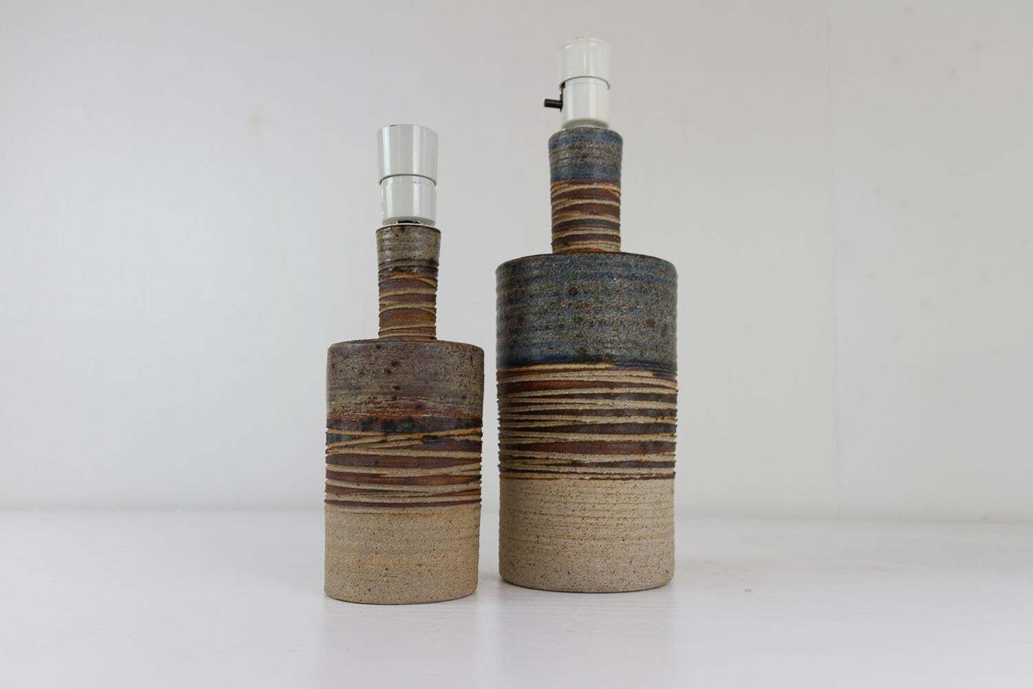 photo vinterior Danish Modern Tue Poulsen Ceramic Table Lamps, 1960s. Set Of 2.