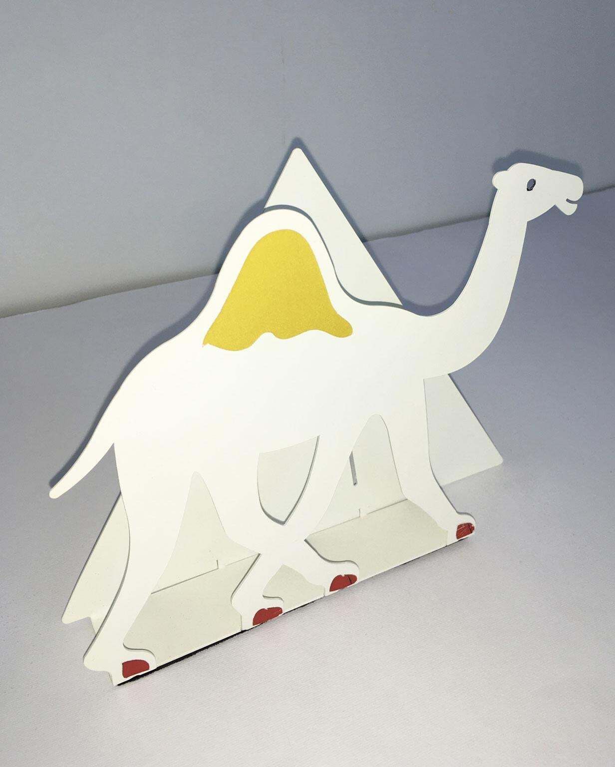 Italy 1980 Bruno Chersicla White Painted Metal Sculpture Egitto photo 389.0