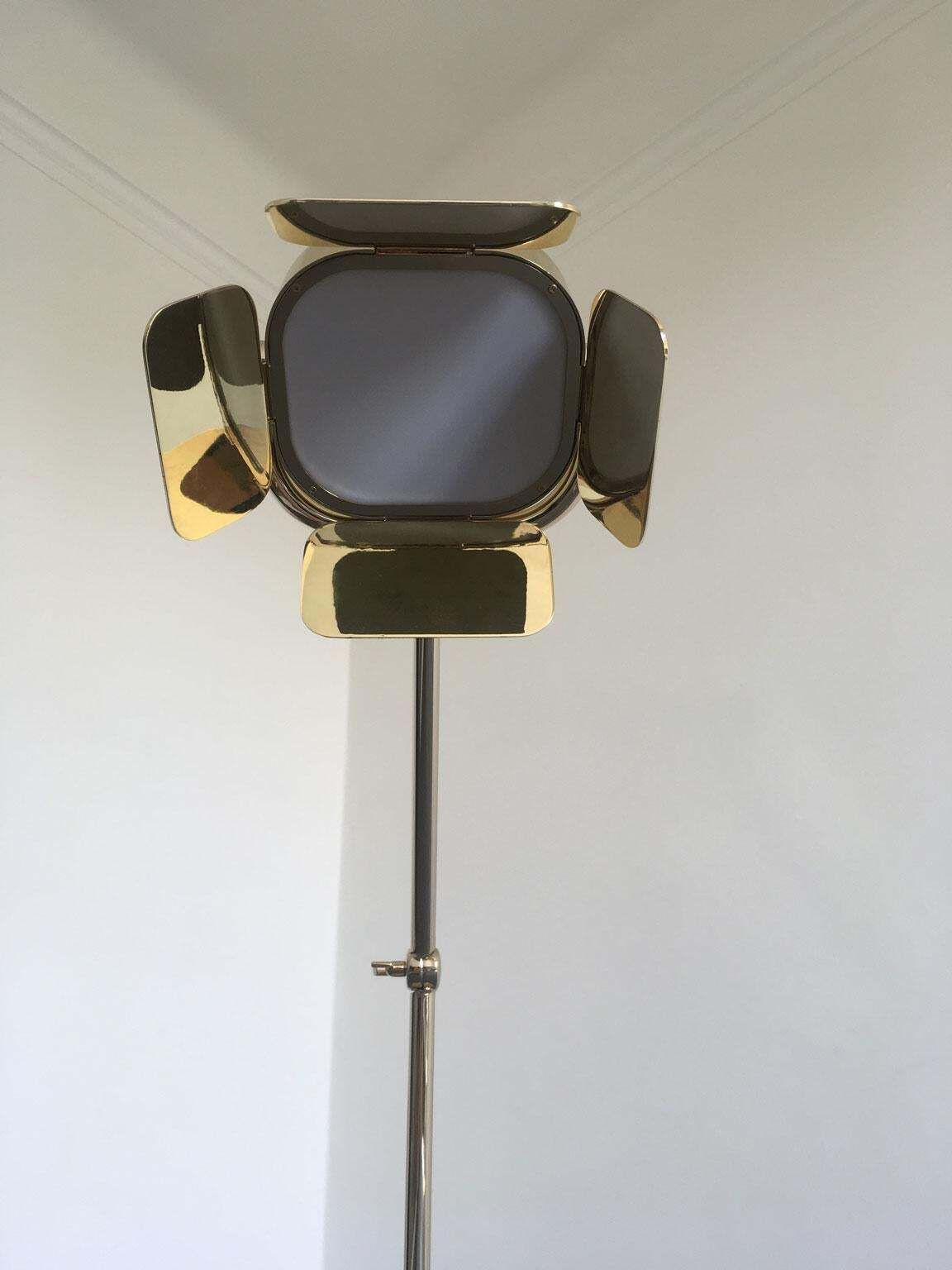 photo for sale Italian Design Ghidini 1961 Flamingo Brass Table Lamp