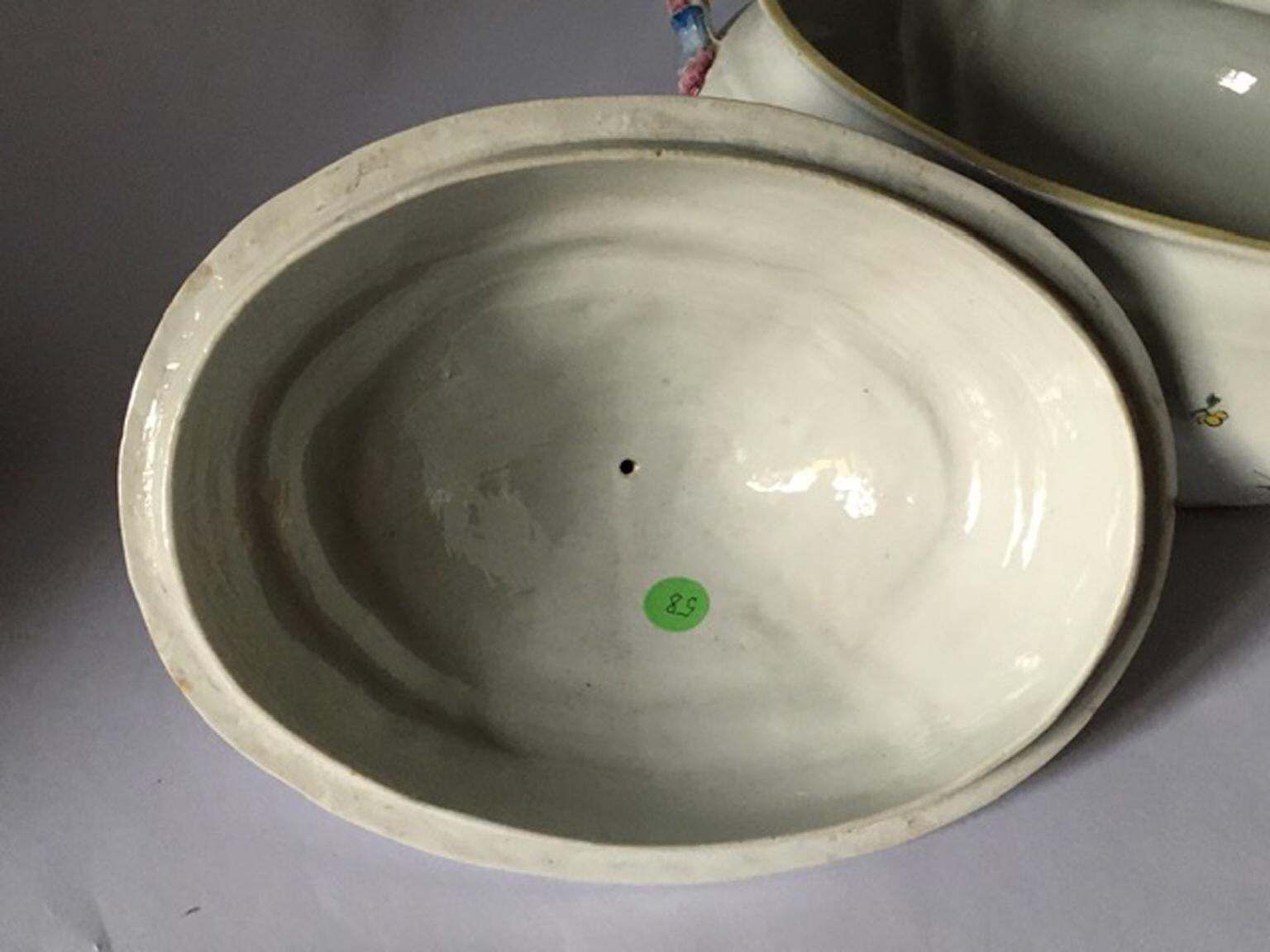 1955.0 Italy Late 18th Century Porcelain Richard Ginori Doccia Soup Bowl photo