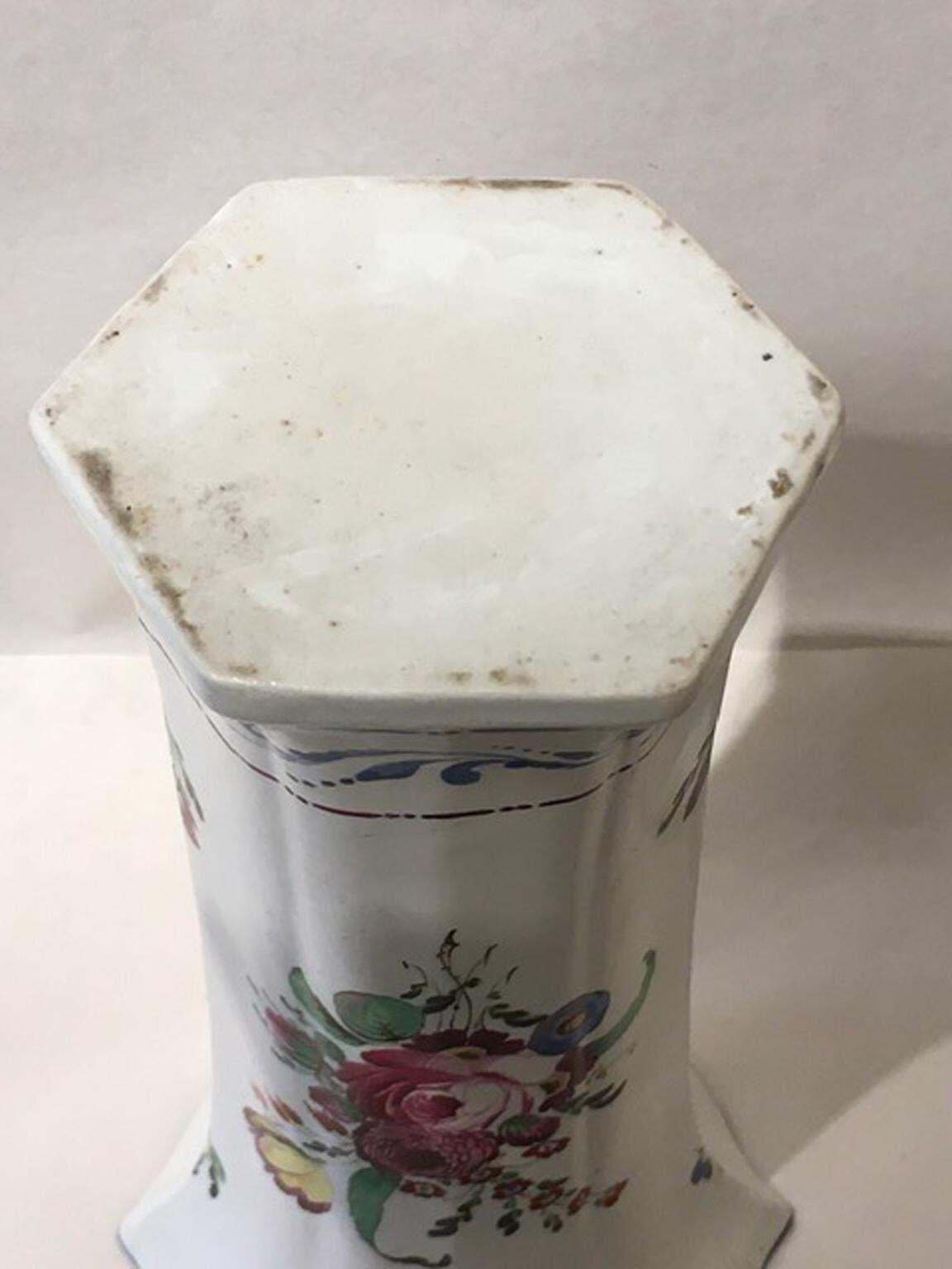 Italy Richard Ginori Early 18th Century Porcelain Vase photo vintage