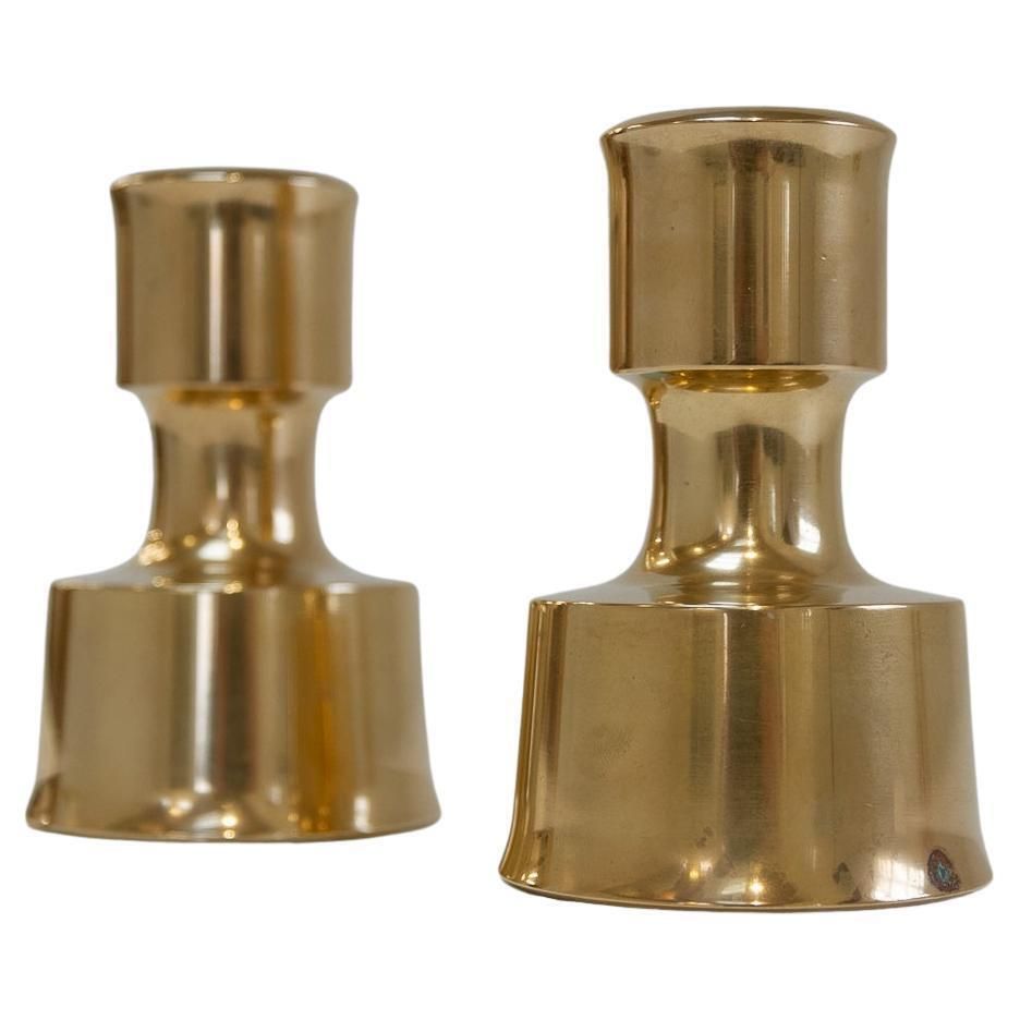 Mid Century Danish Brass Candleholders By Jens Quistgaard,  1960s. Set Of 2.