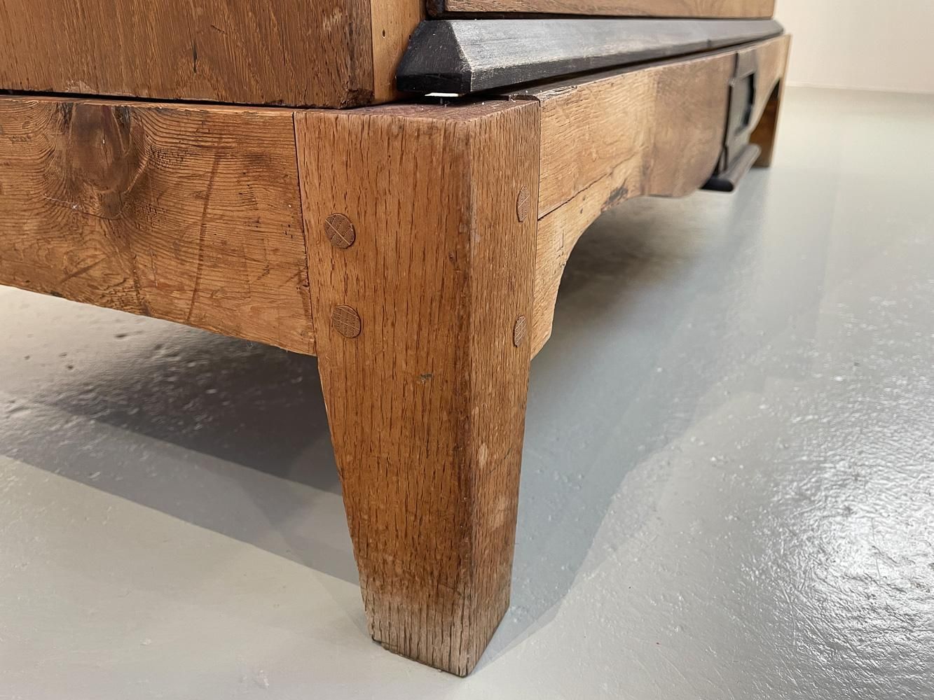Furniture Antique Danish Oak Chest Of Drawers, Ca. 1800. photo