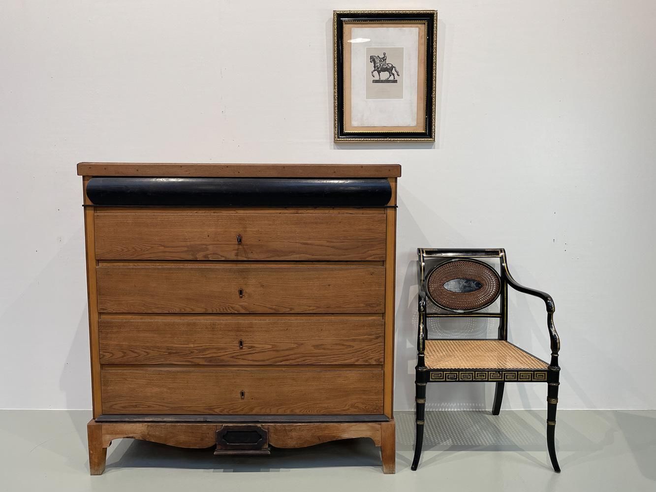 2422.0 Antique Danish Oak Chest Of Drawers, Ca. 1800. photo