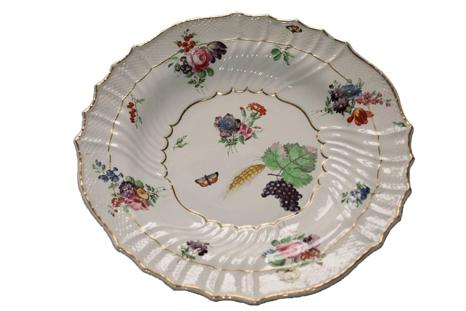 6799.0 Italy Richard Ginori Mid 18th Century Porcelain Set 8 Dishes Floral Design photo