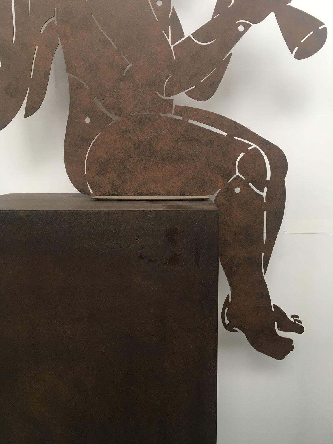 photo for sale Italy 1980 Post Modern Abstract Sculpture Bruno Chersicla Cherubino Ruggine