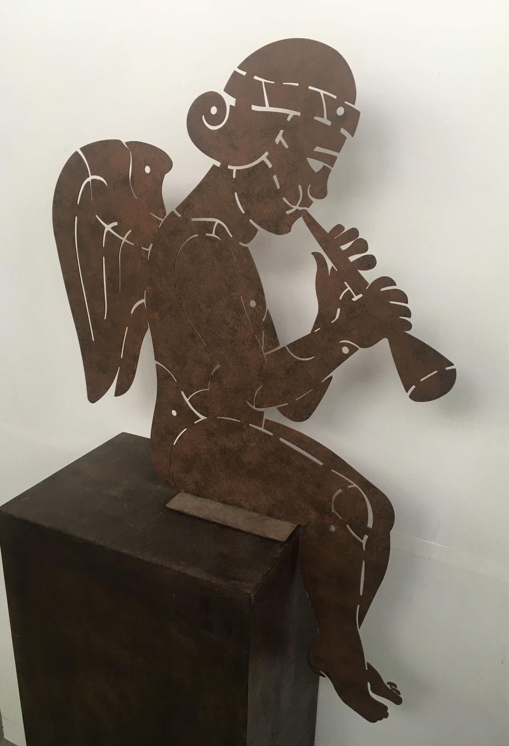 622.0 Italy 1980 Post Modern Abstract Sculpture Bruno Chersicla Cherubino Ruggine photo