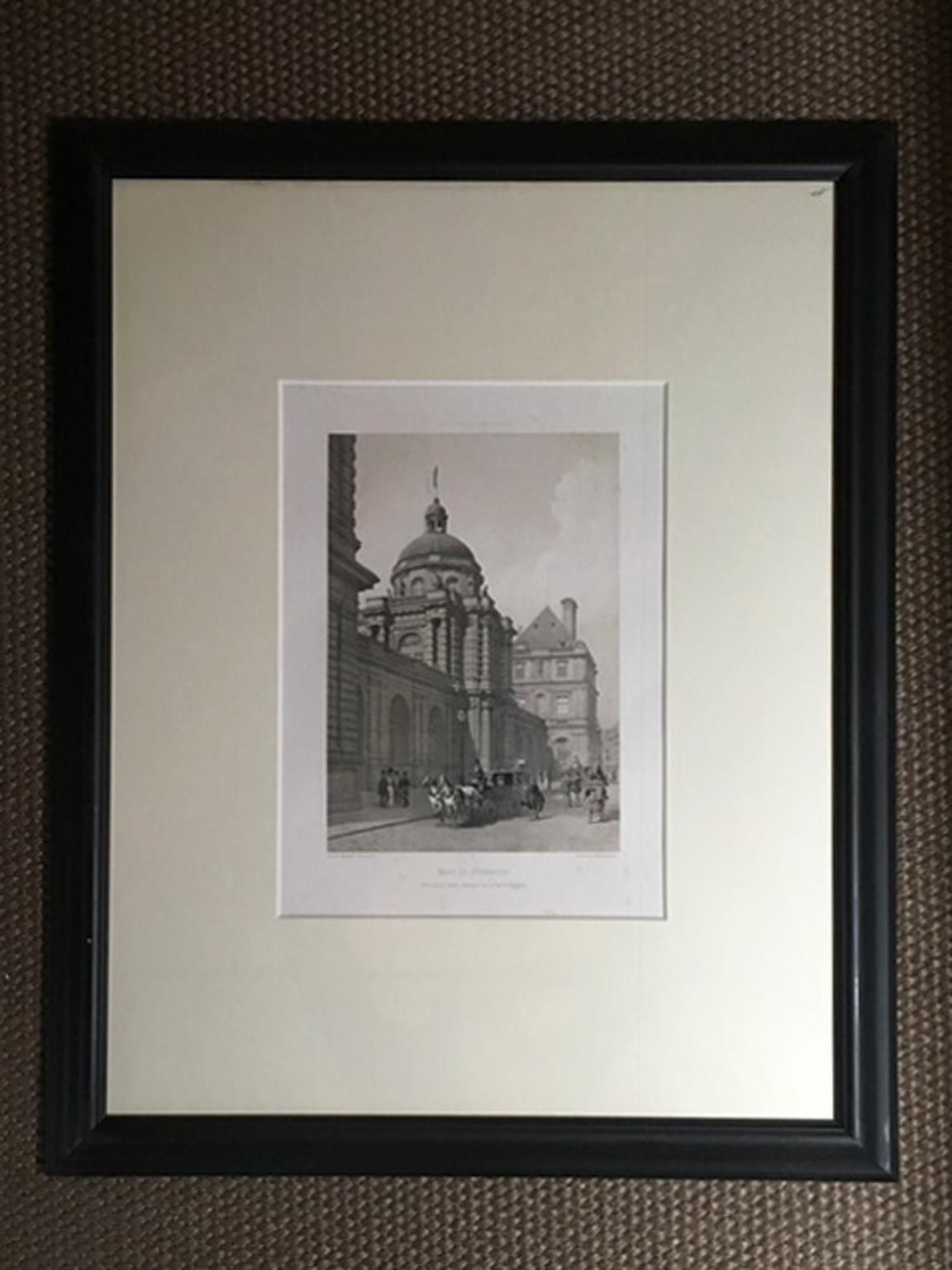 France Mid 19th Century Paris Black And White Print On Paper photo furniture