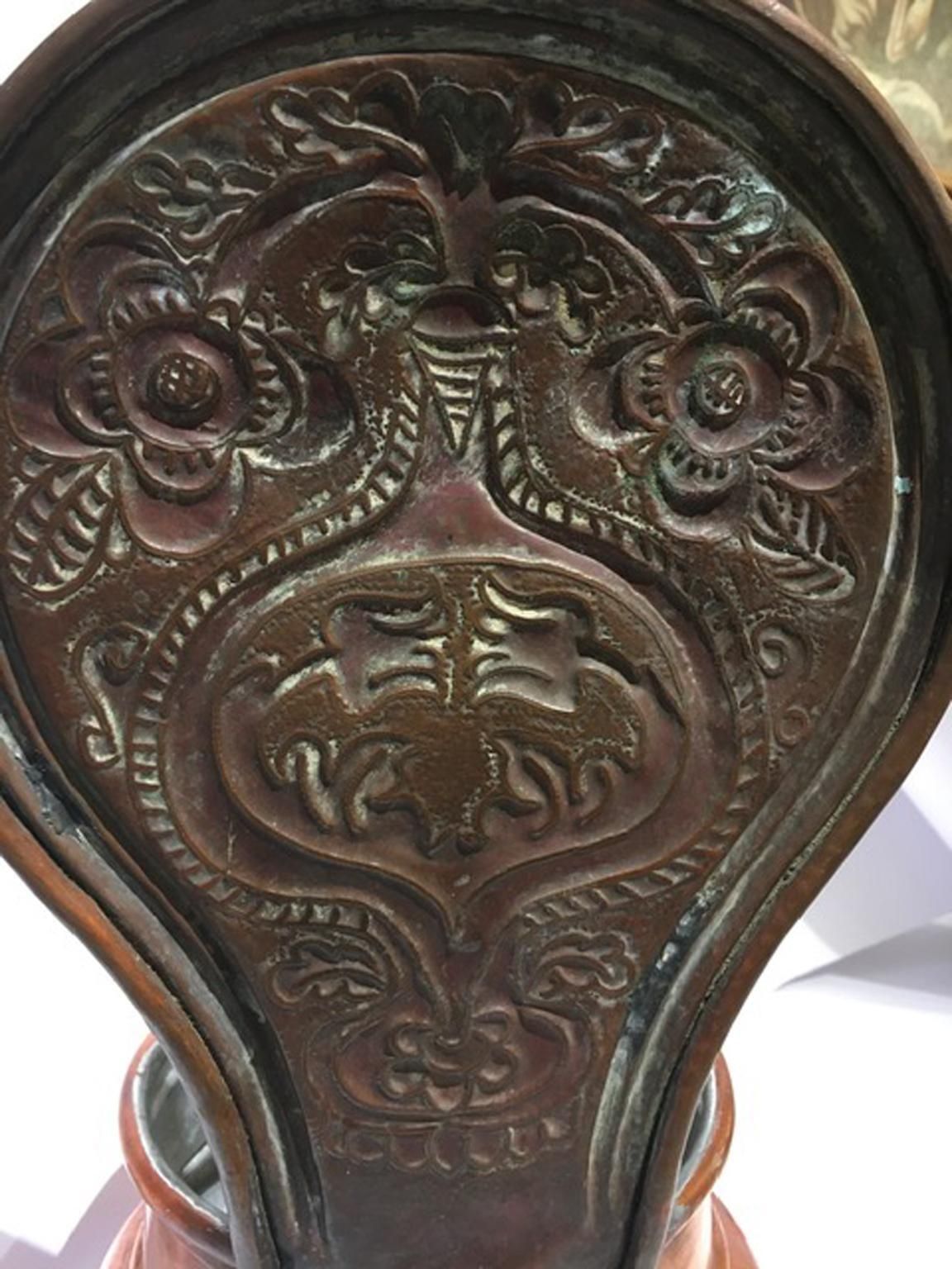 photo vinterior Italy 19th Century Kitchen Copper Wall Planter Pot