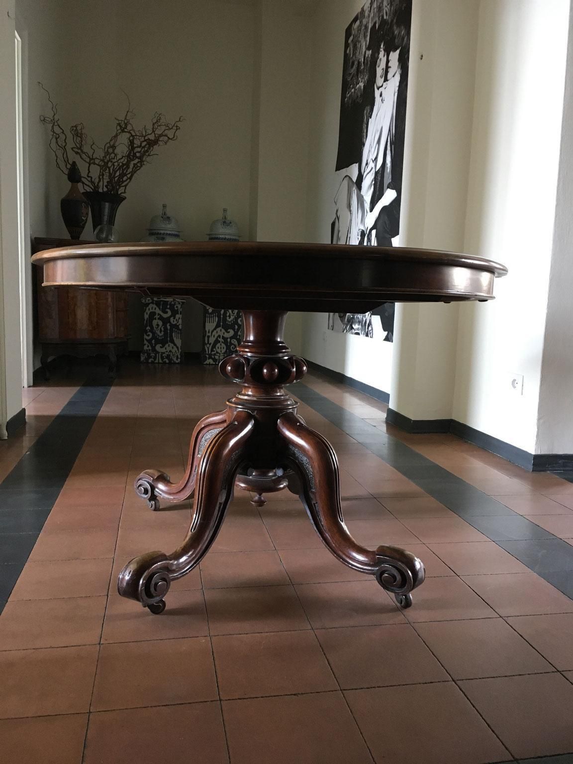 London 1850 Post Modern Victoria Design Oval Walnut Tilt Top Table By Filmer photo vinterior