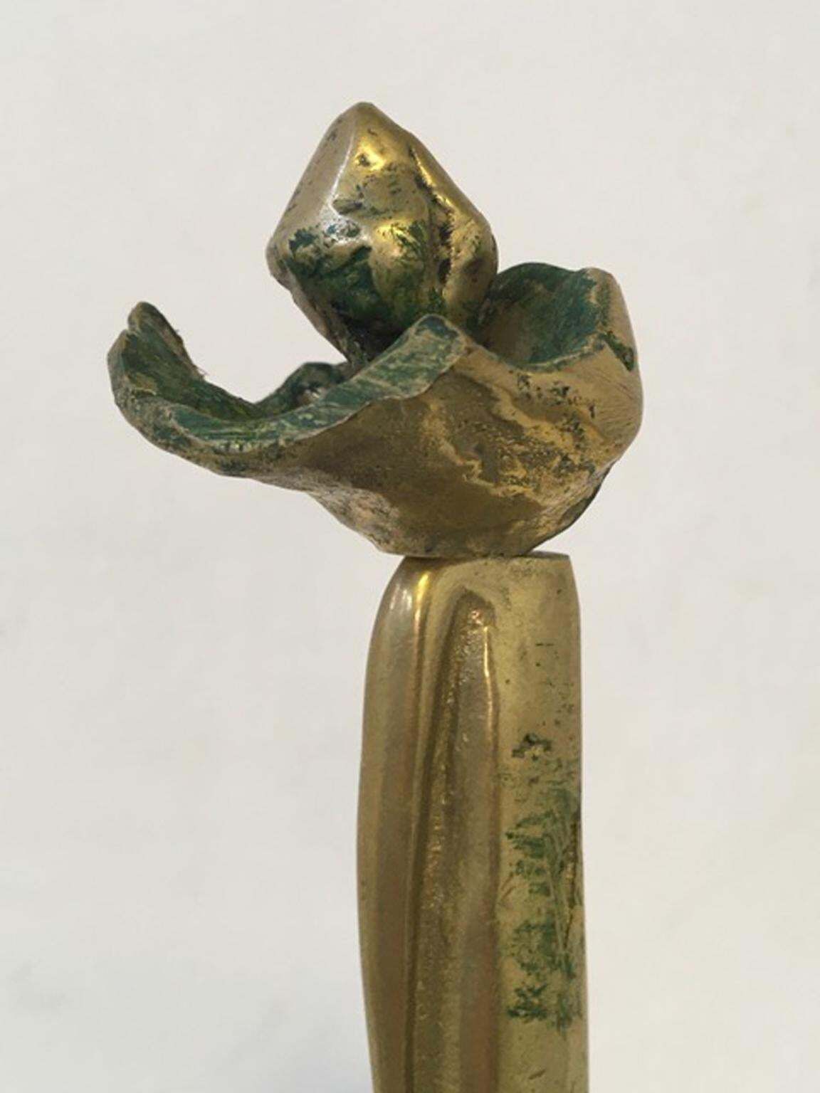 photo vinterior 1980 Italy Post Modern Abstract Figurative Bronze Sculpture By Marisa Ruberti