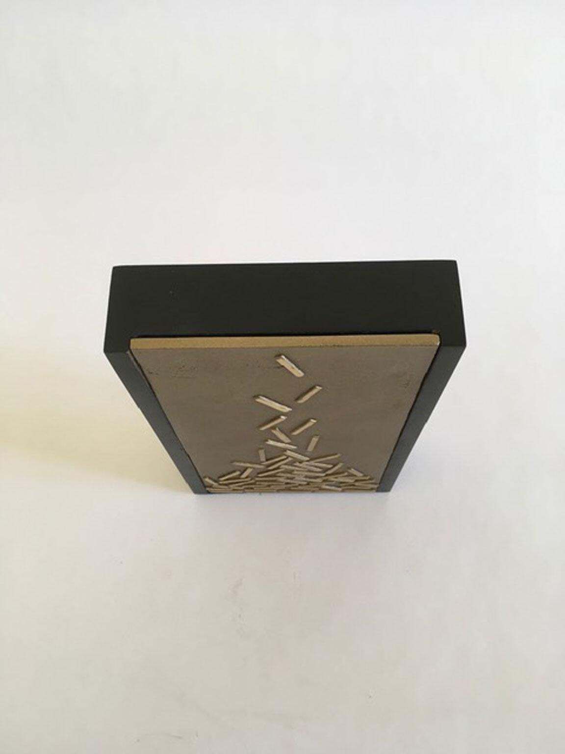 photo vintage Italy 1990 Post Modern Bronze Abstract Sculpture By Beppe Bonetti