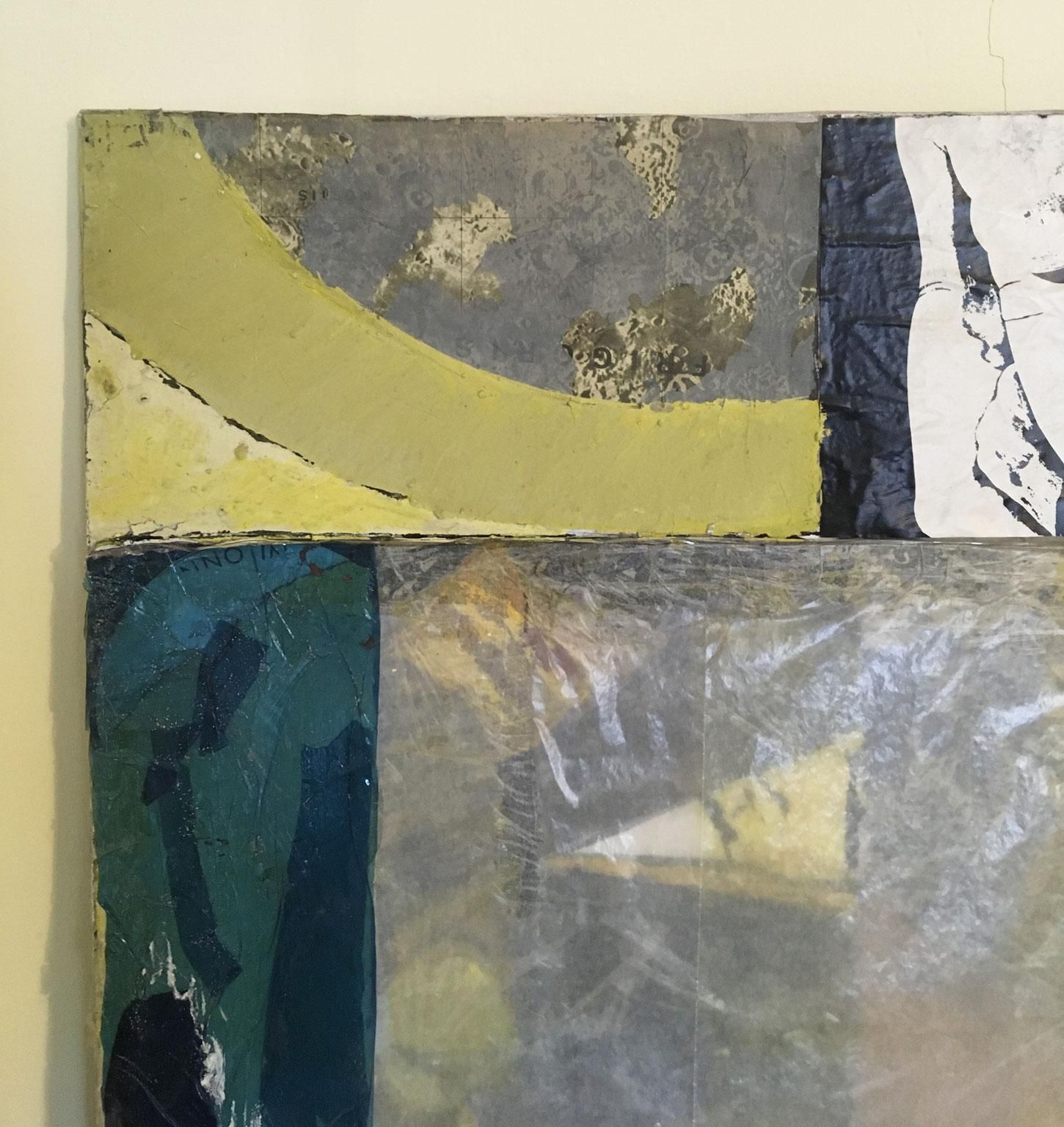 1960 Italy Abstract Painting On Canvas And Mix Media Collage By Ermete Lancini photo Art