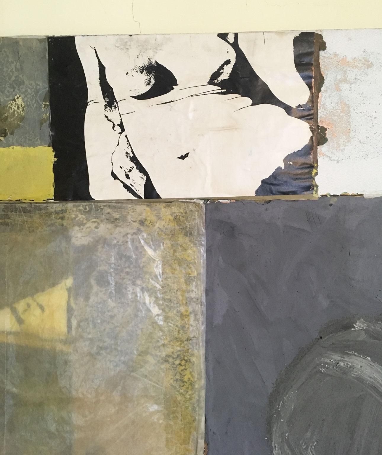1960 Italy Abstract Painting On Canvas And Mix Media Collage By Ermete Lancini photo buy